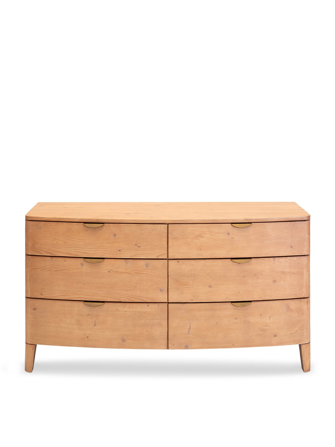 Halstatt Brown Reclaimed Wood 6 Drawer Wide Dresser Cabinet