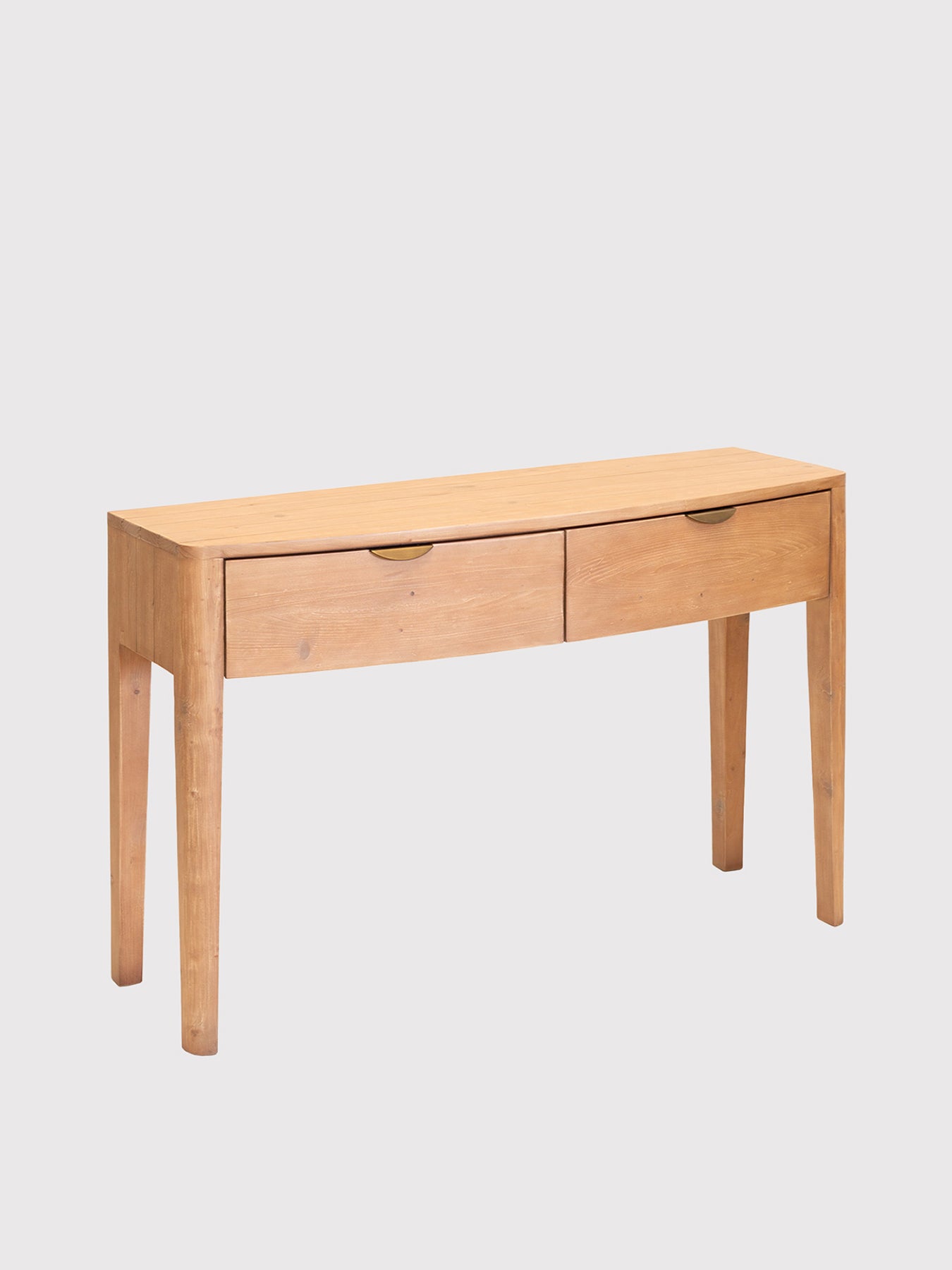 Halstatt Brown Reclaimed Wood 2 Drawer Console Table