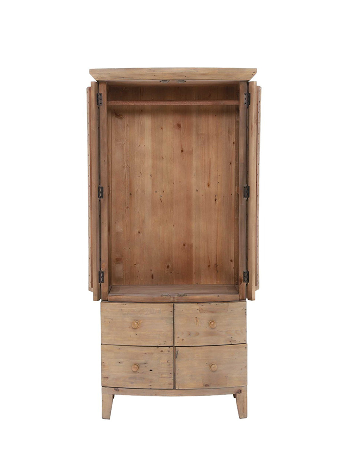 Lewes Reclaimed Wood 7 Drawer Tallboy