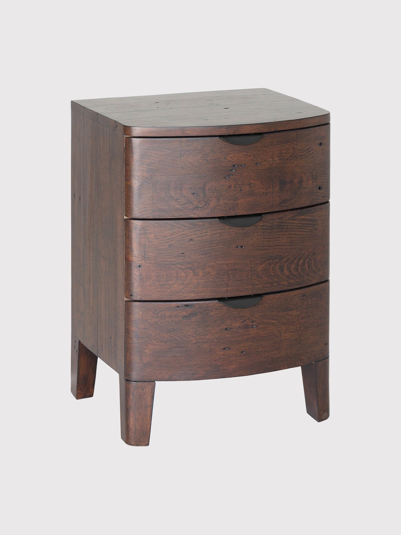 Zermatt Reclaimed Wood 3 Drawer Bedside Table