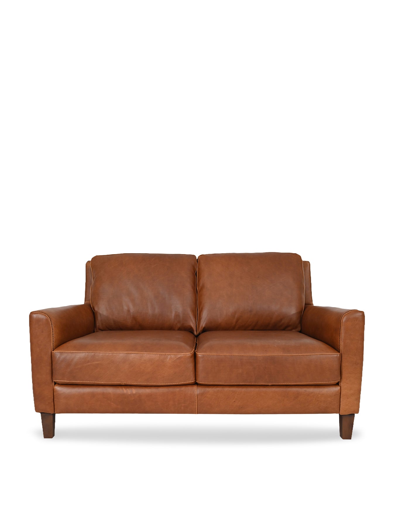 Albard Brown Leather 2 Seater Sofa