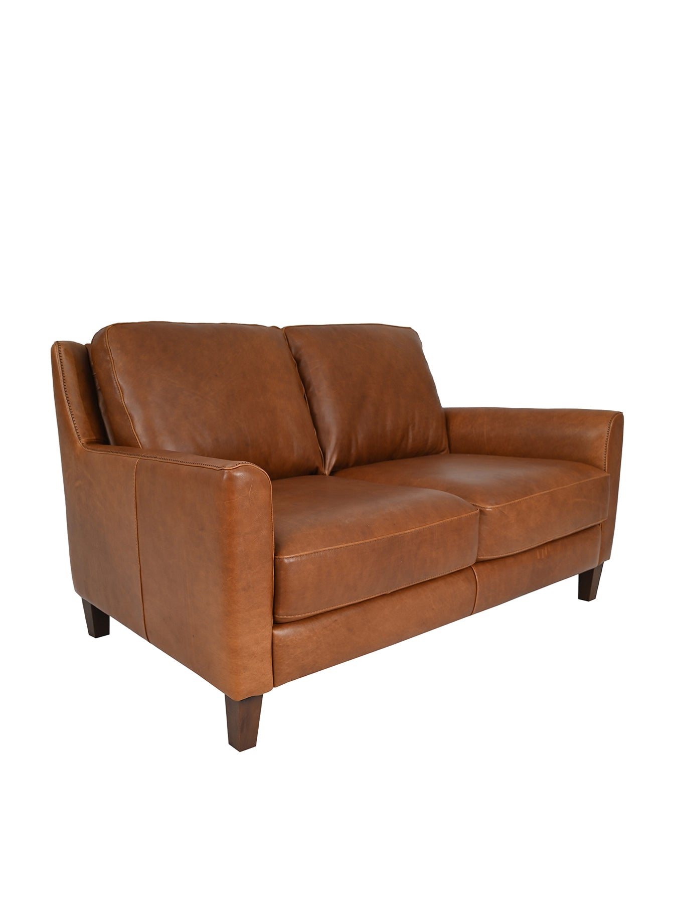 Albard Brown Leather 2 Seater Sofa