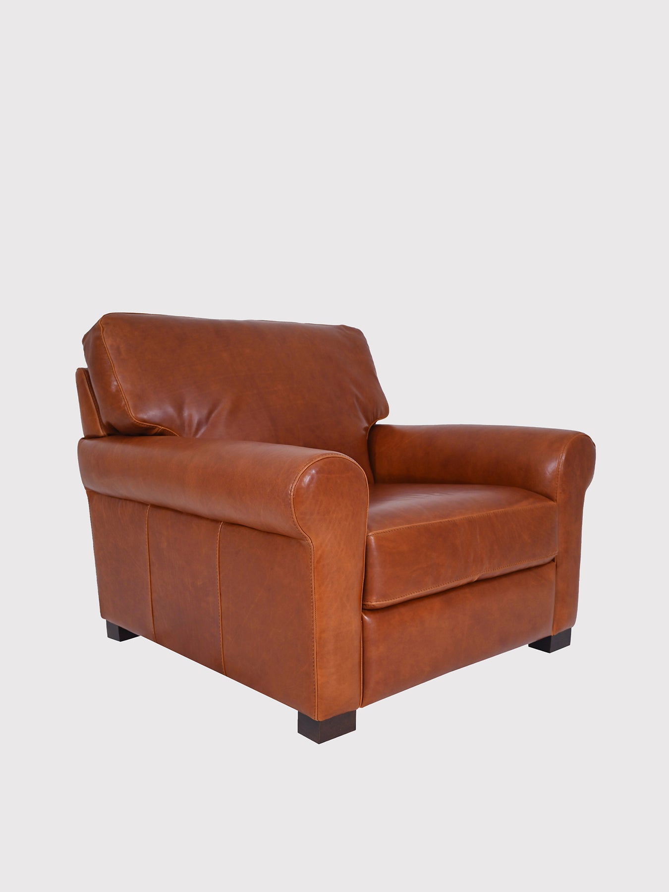 Rendola Brown Leather Armchair