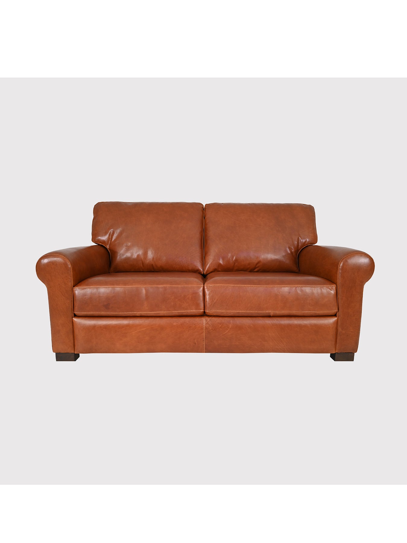 Rendola Brown Leather Loveseat