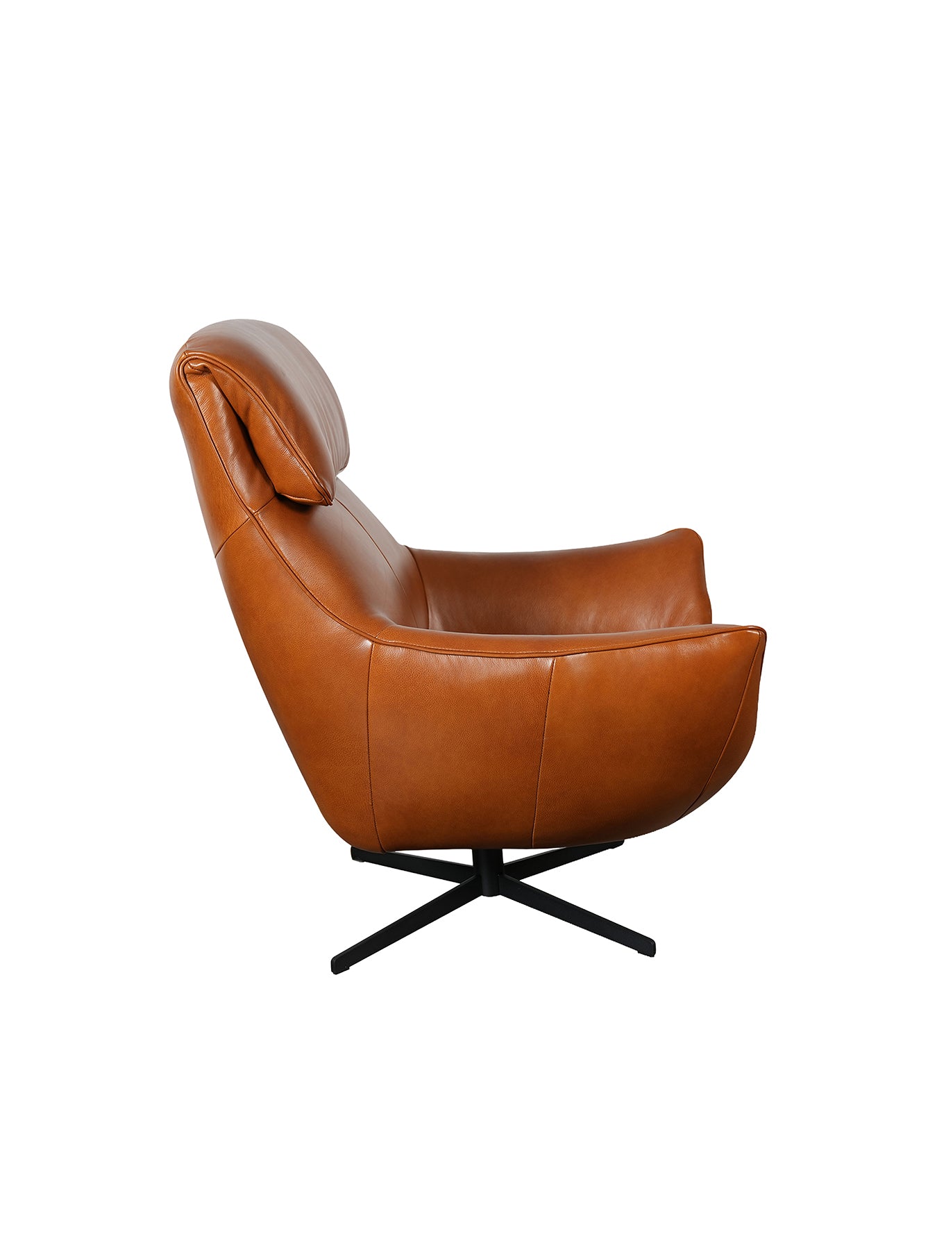 Grantham Brown Leather Swivel Chair