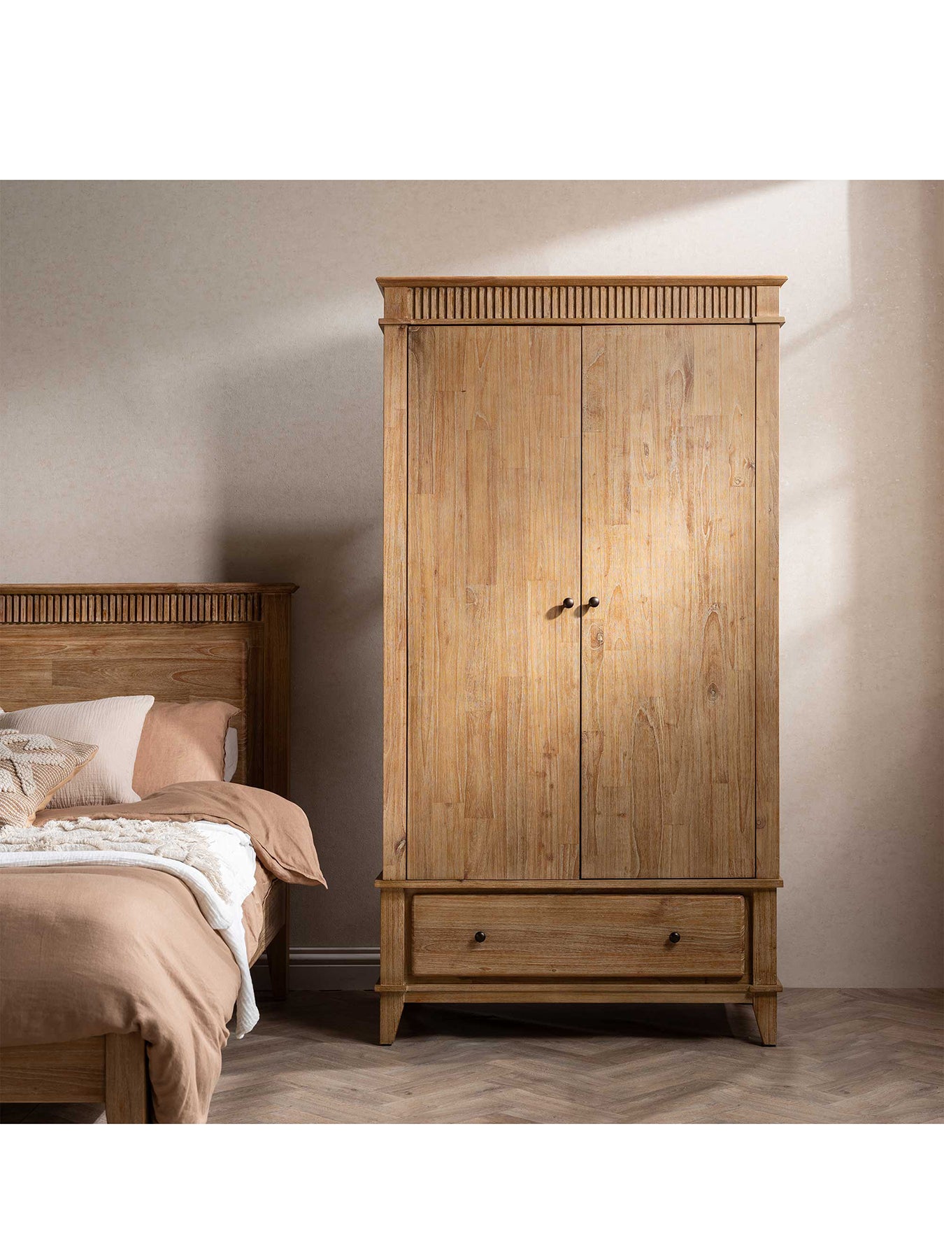 Selene Mindi Wood 2 Door Wardrobe