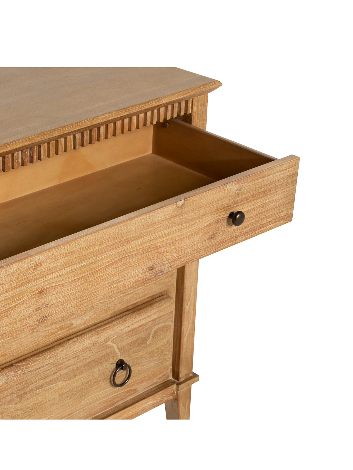 Selene Brown Mindi Wood 3 Drawer Chest