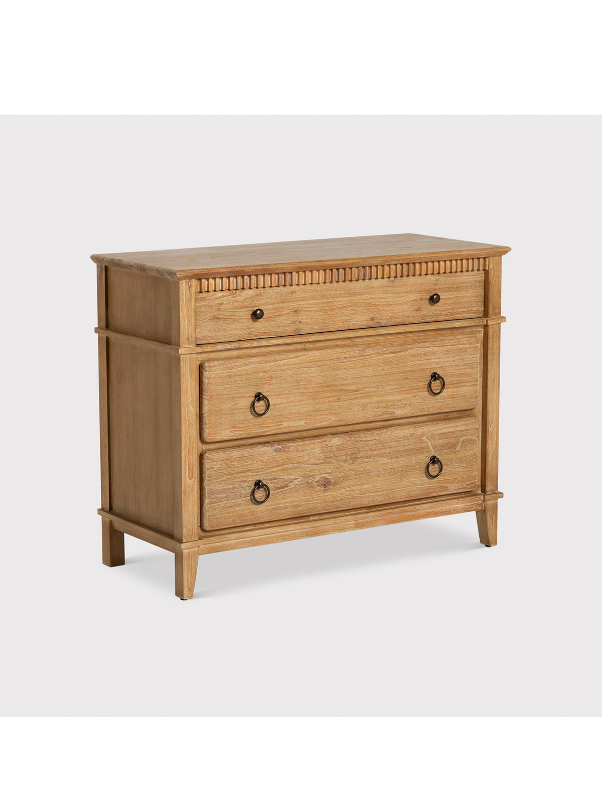 Selene Brown Mindi Wood 3 Drawer Chest