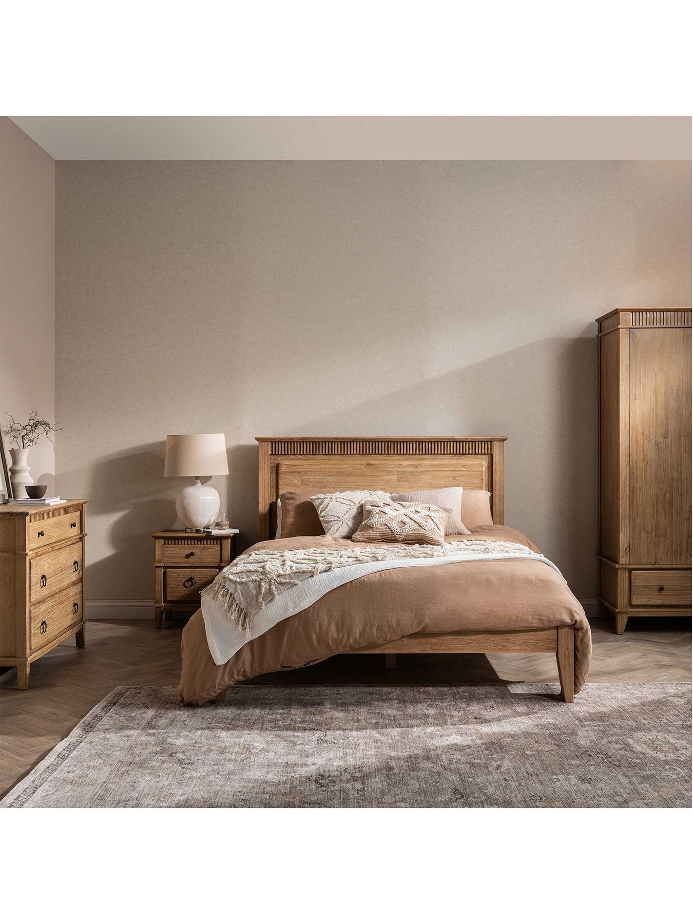 Selene Mindi Wood Super King Bed Frame Brown