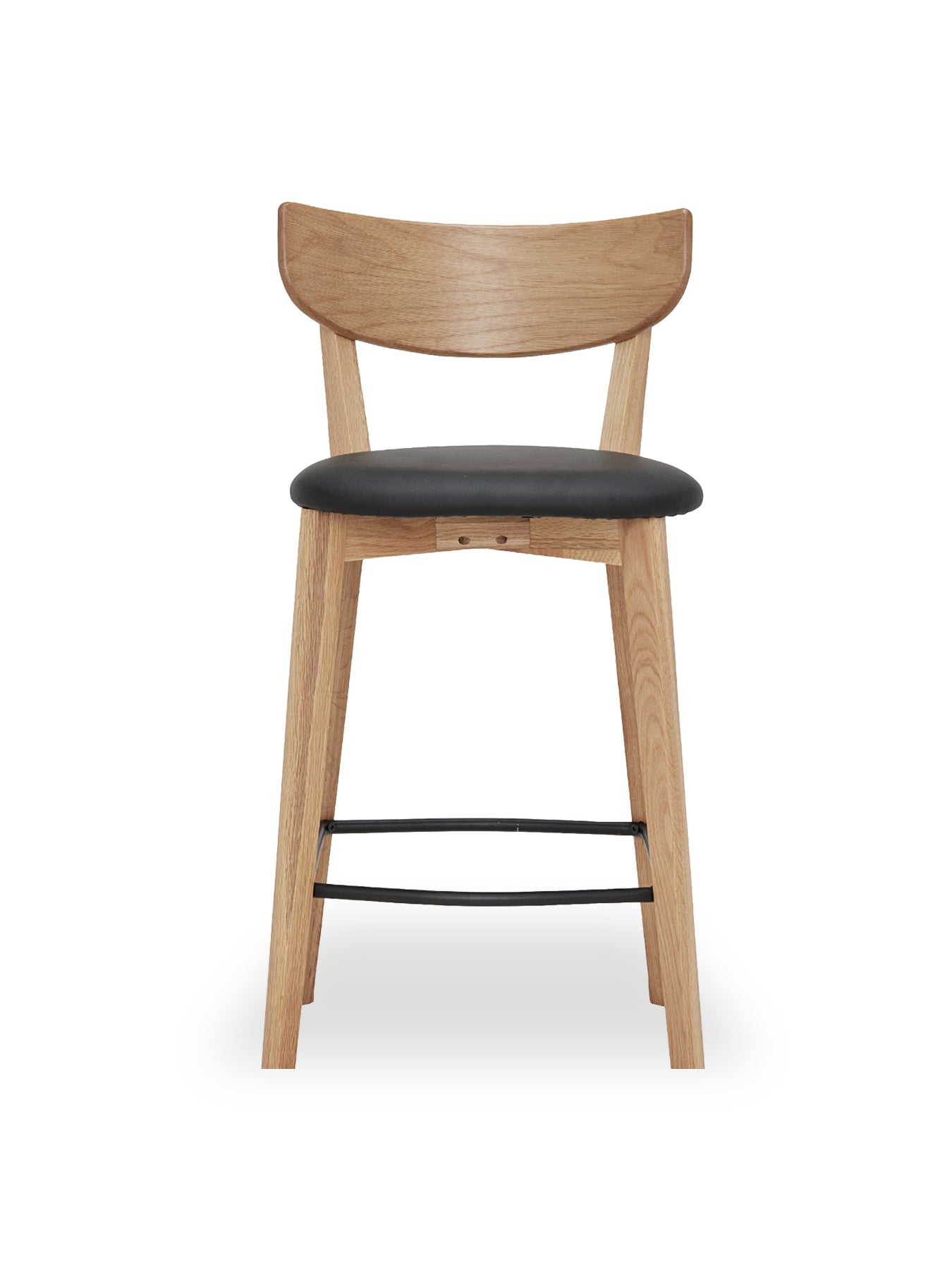 Jessa Oak Counter Stool with PU Seat