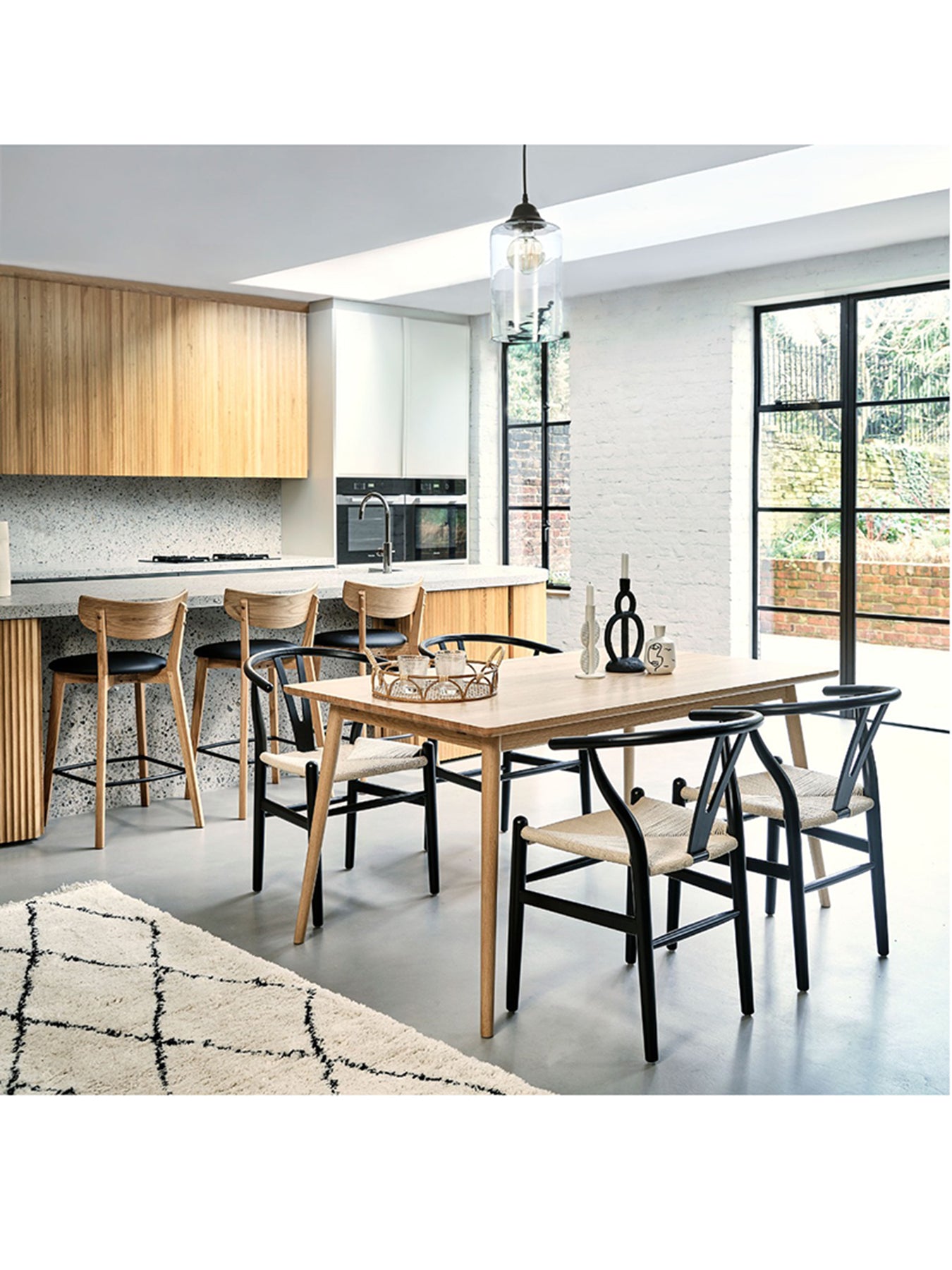 Jessa Oak Counter Stool with PU Seat