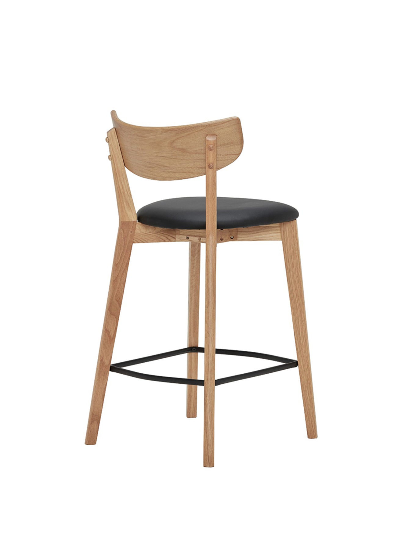 Jessa Oak Counter Stool with PU Seat