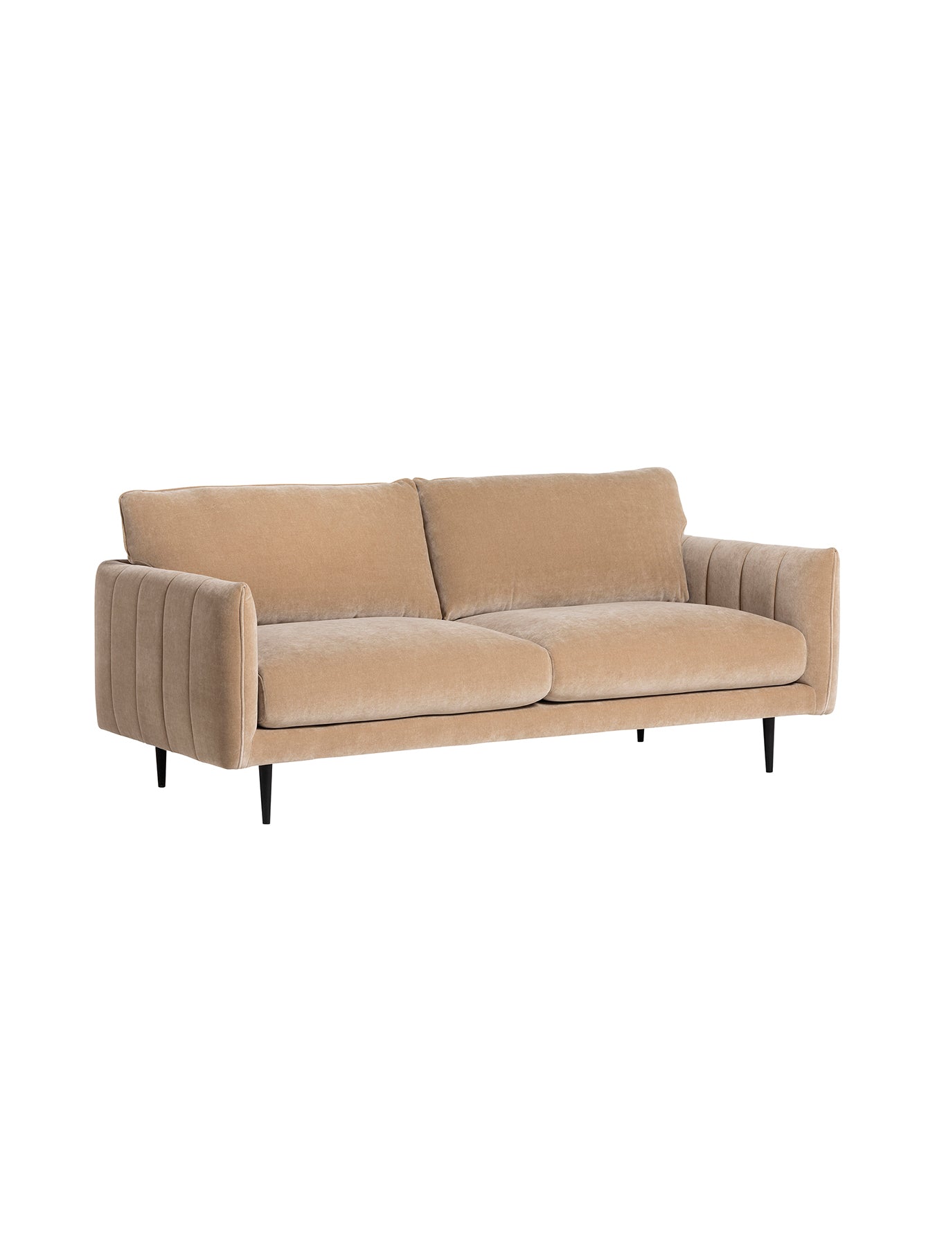 Brea Neutral Fabric 3 Seater Sofa