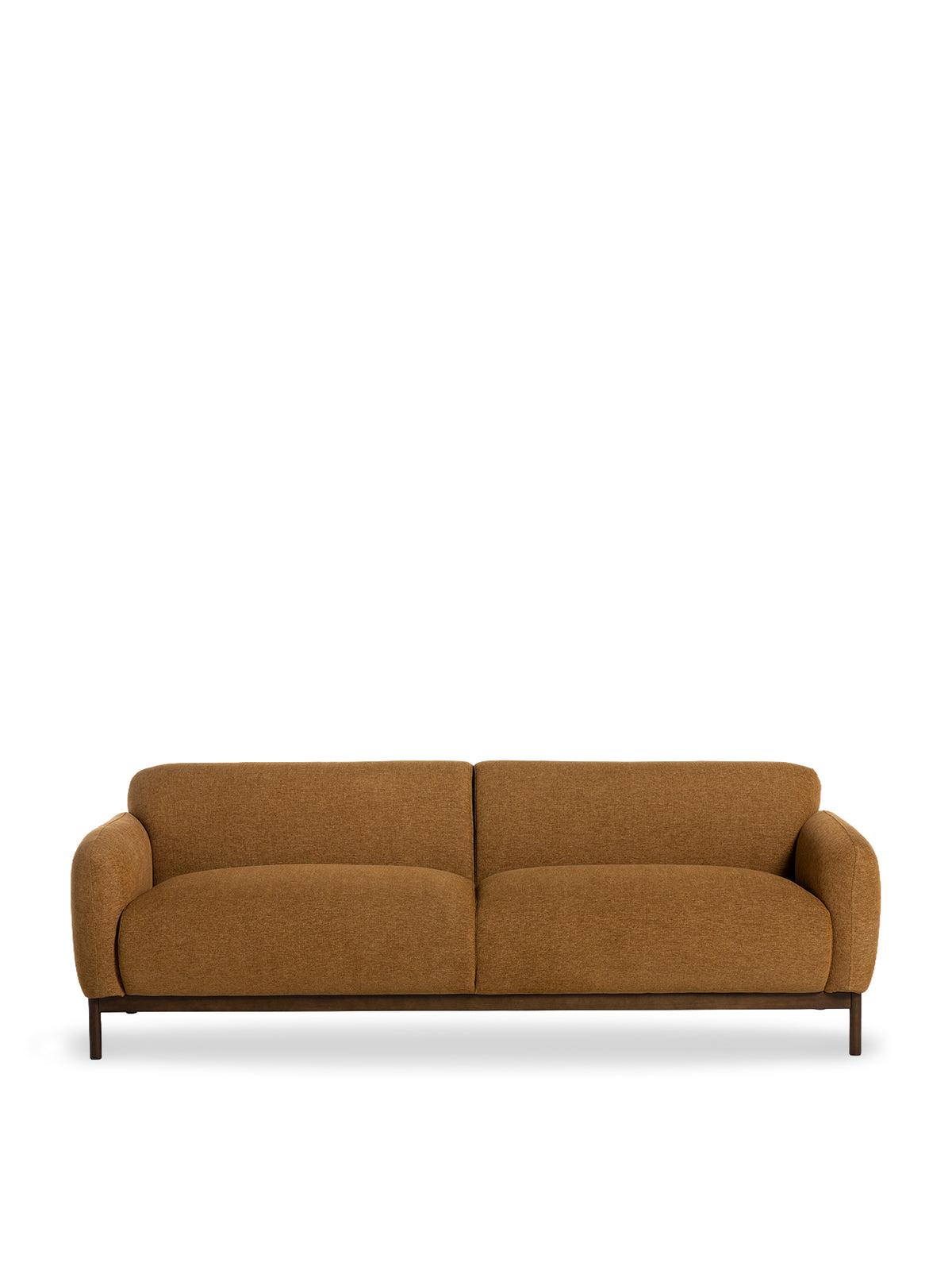 Connie Fabric 3 Seater Sofa With Timber Plinth