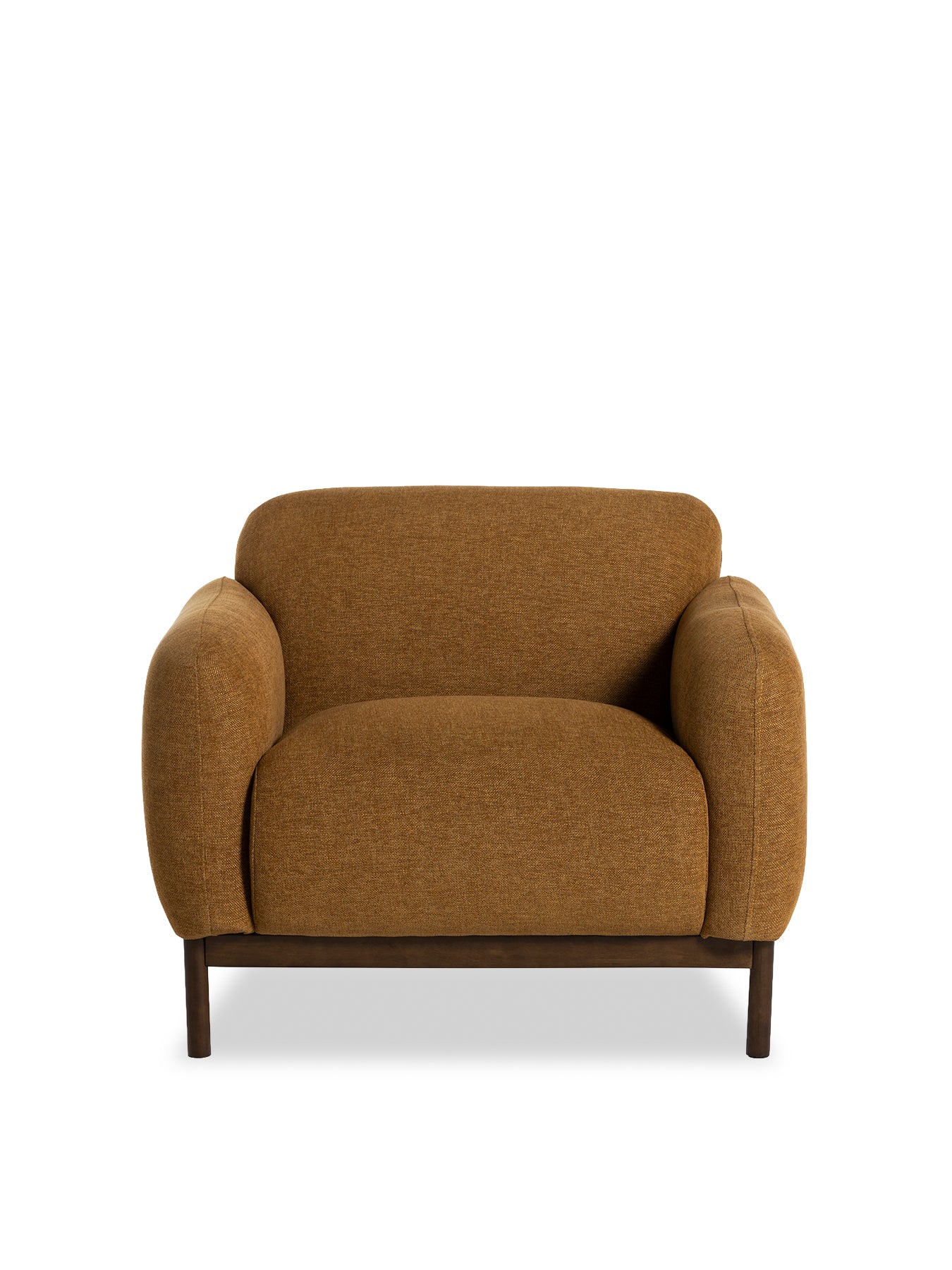 Connie Fabric Armchair with Timber Base