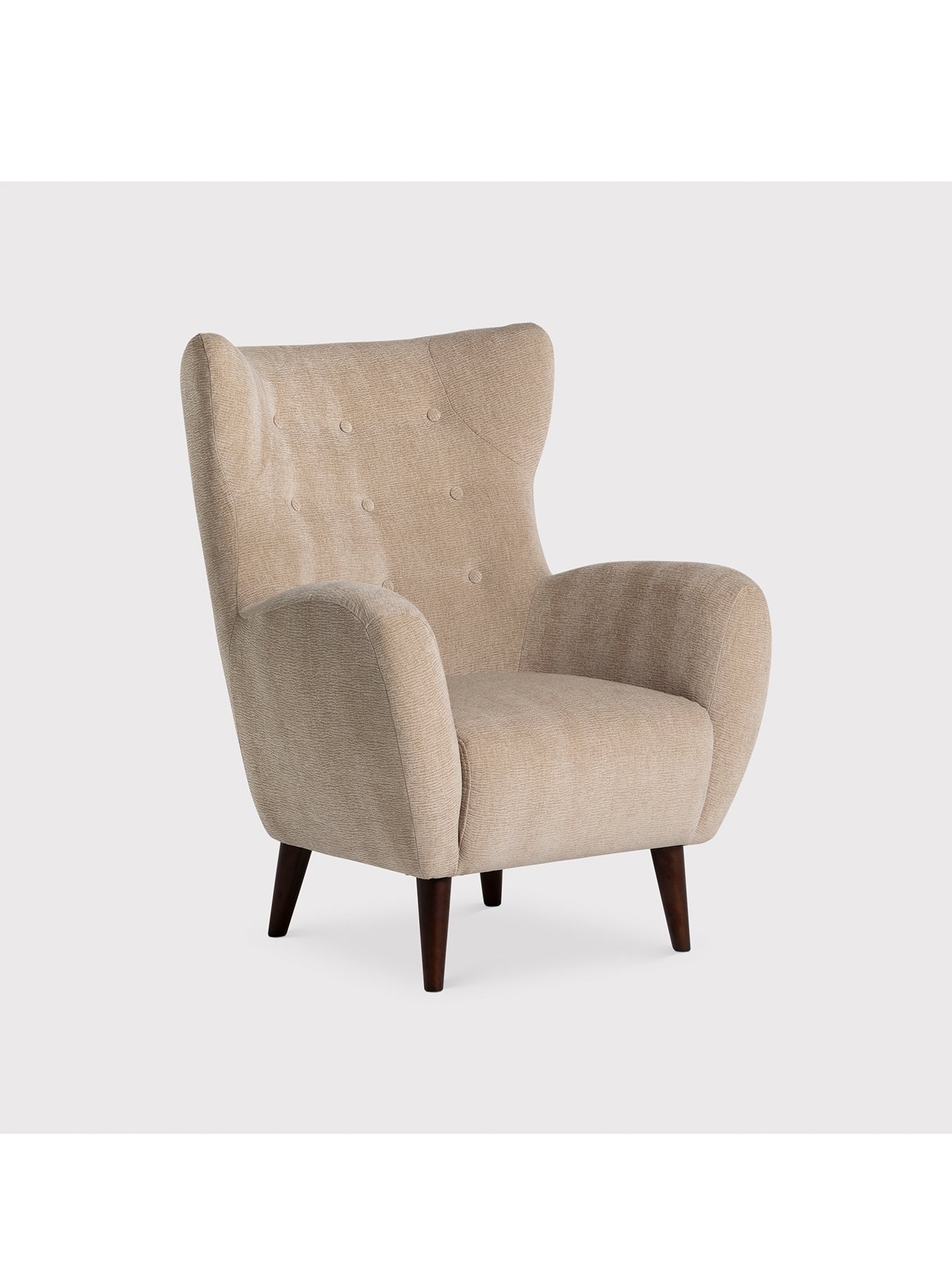 Lucian Neutral Fabric Accent Chair