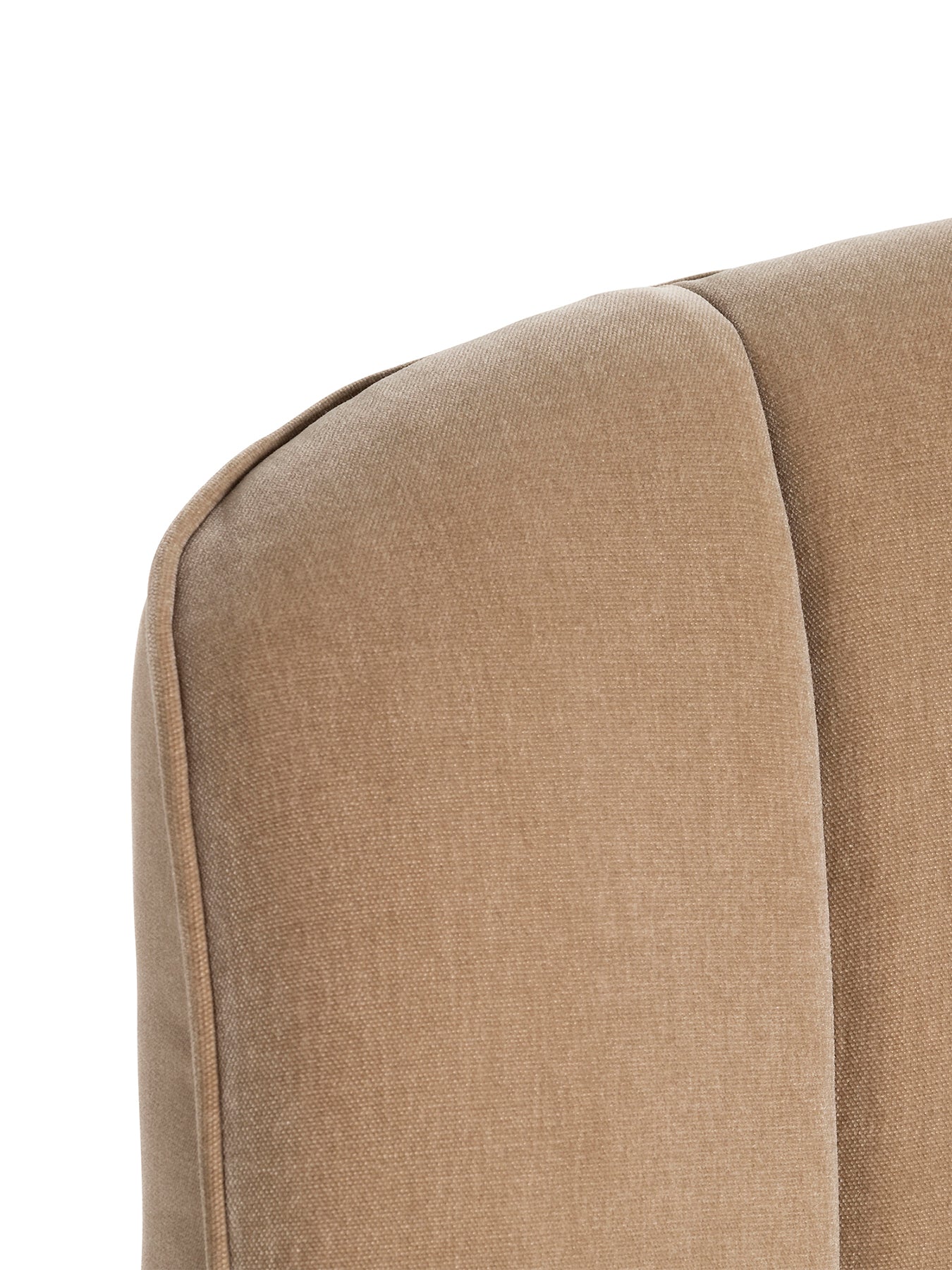 Reyes Light Brown Fabric Double Bed Frame