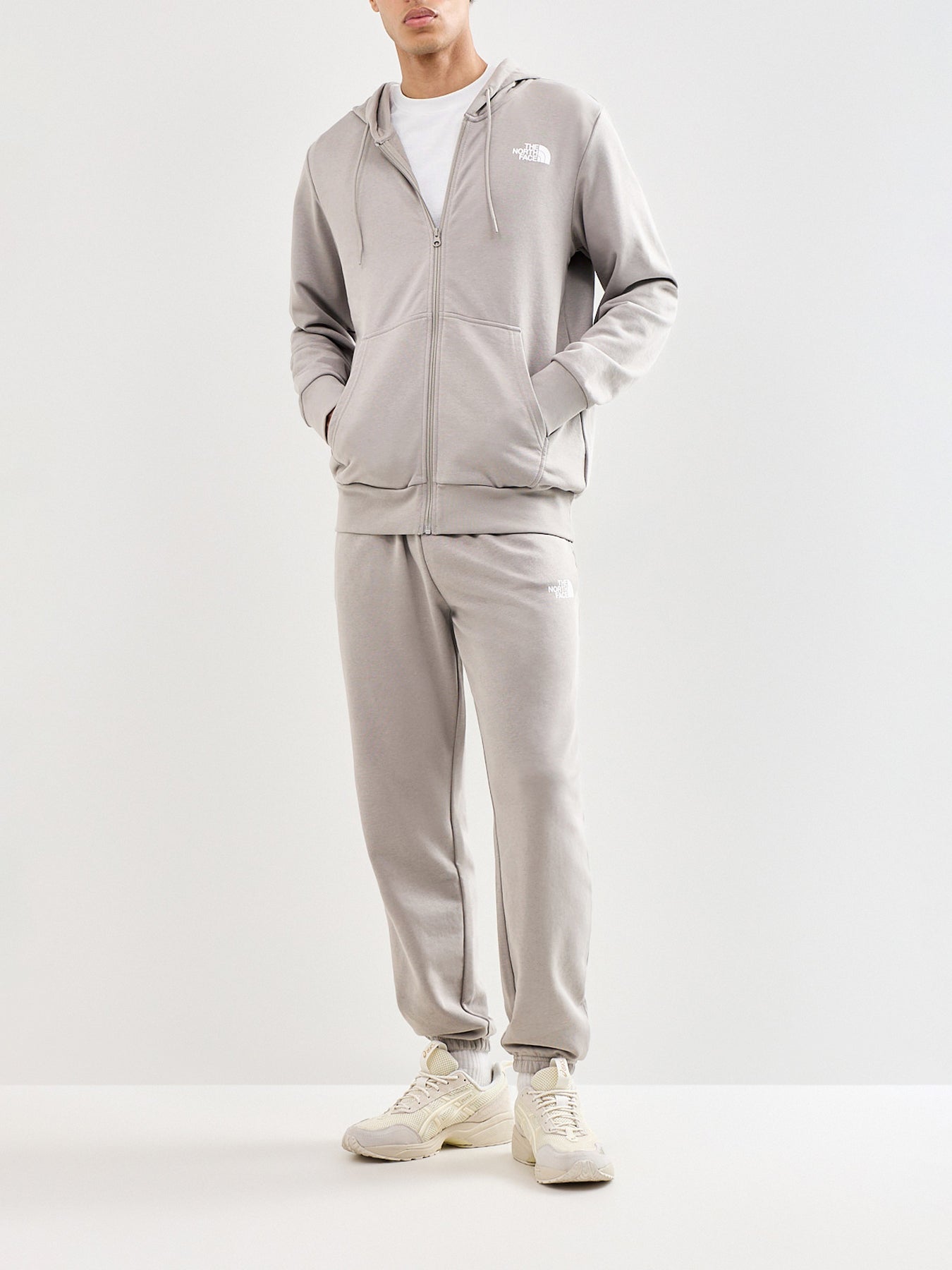 Lightweight Regular Zip Through Hoodie Grey