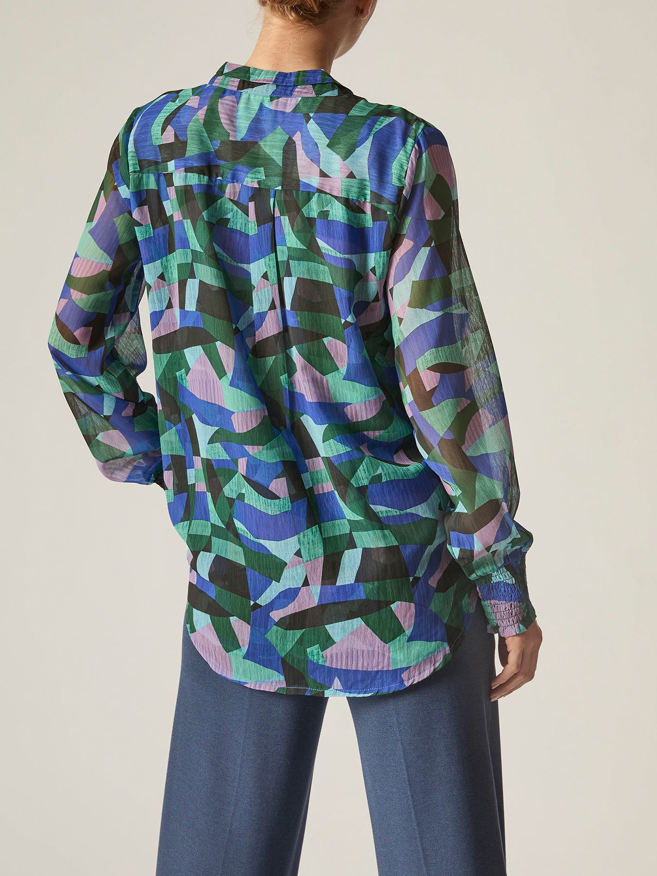 Abstract Print Blouse Pattern