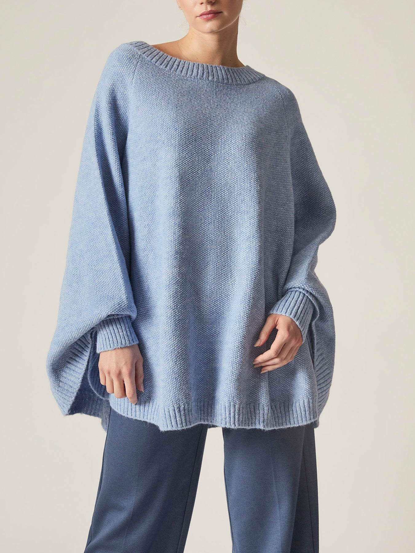 Oversized Pullover Blue