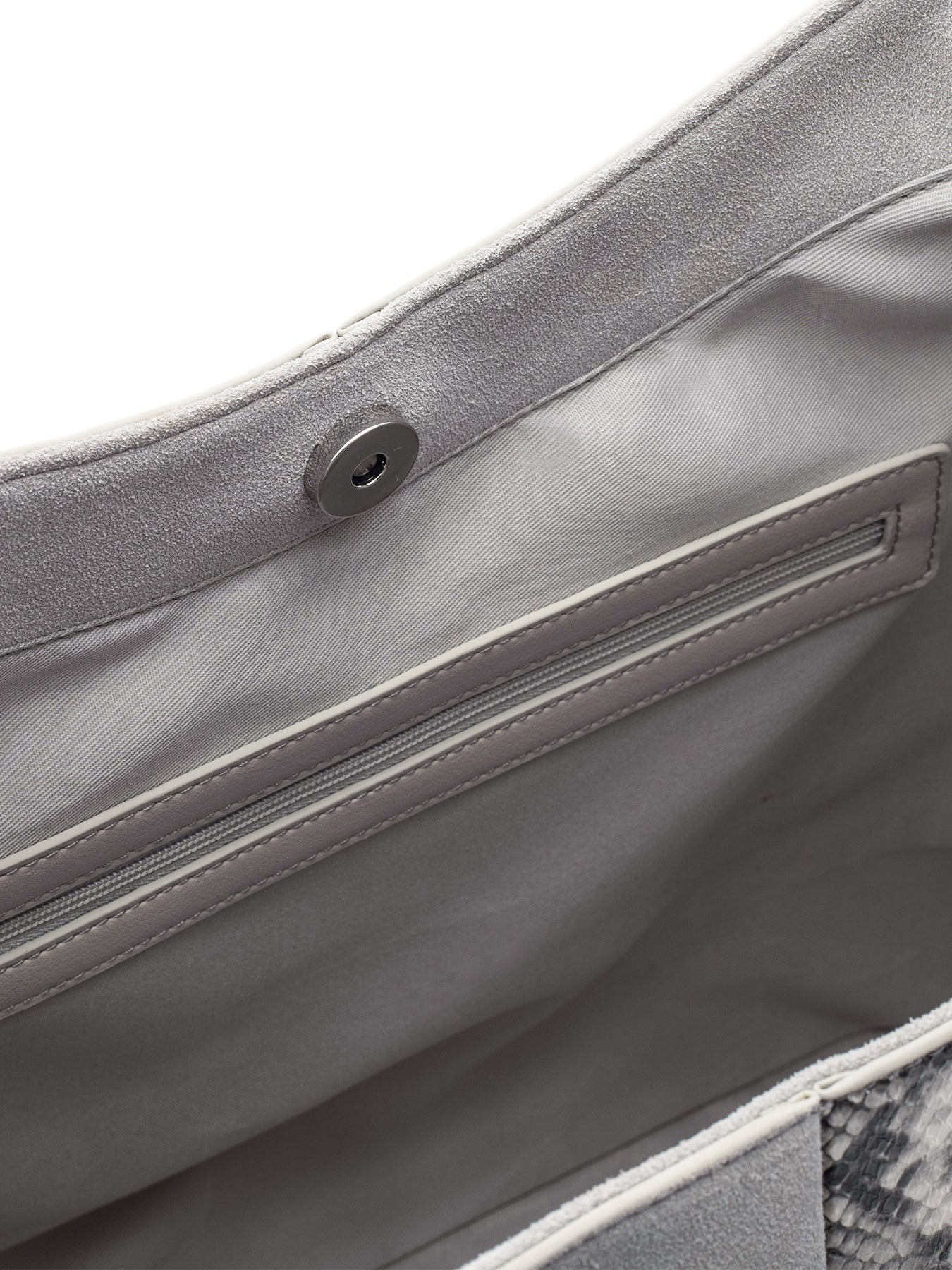 Basilla Suede Tote Bag Grey