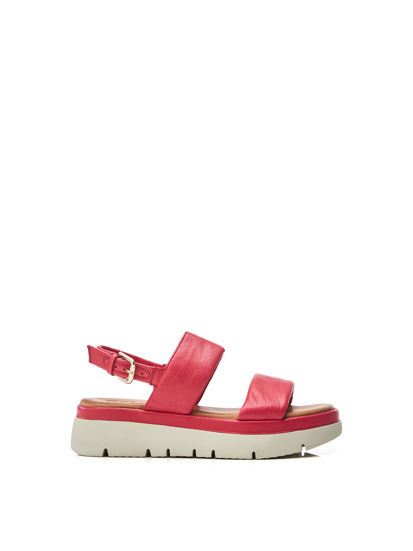 Netty Leather Flat Sandals Pink