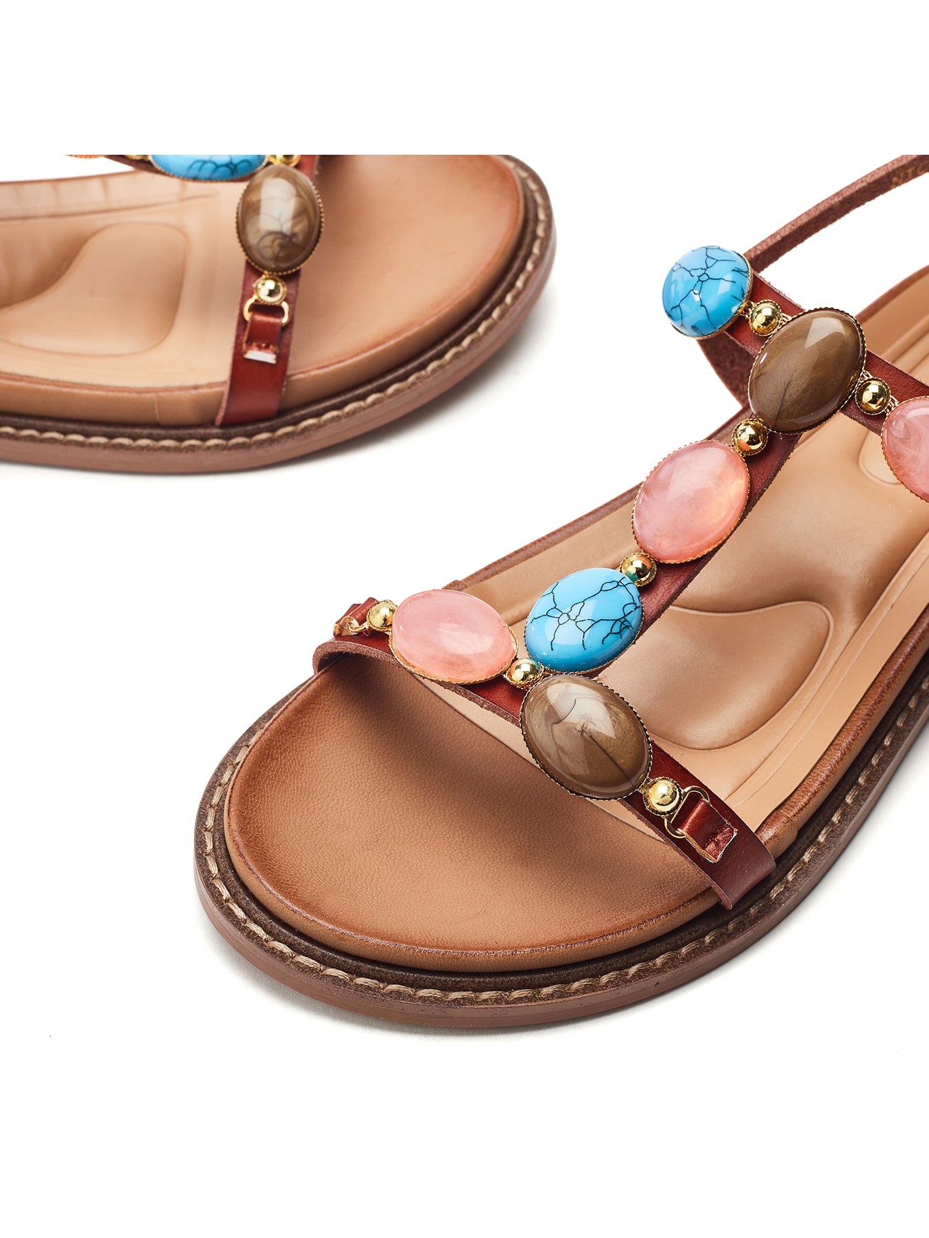 Nicca Flat Sandals Tan