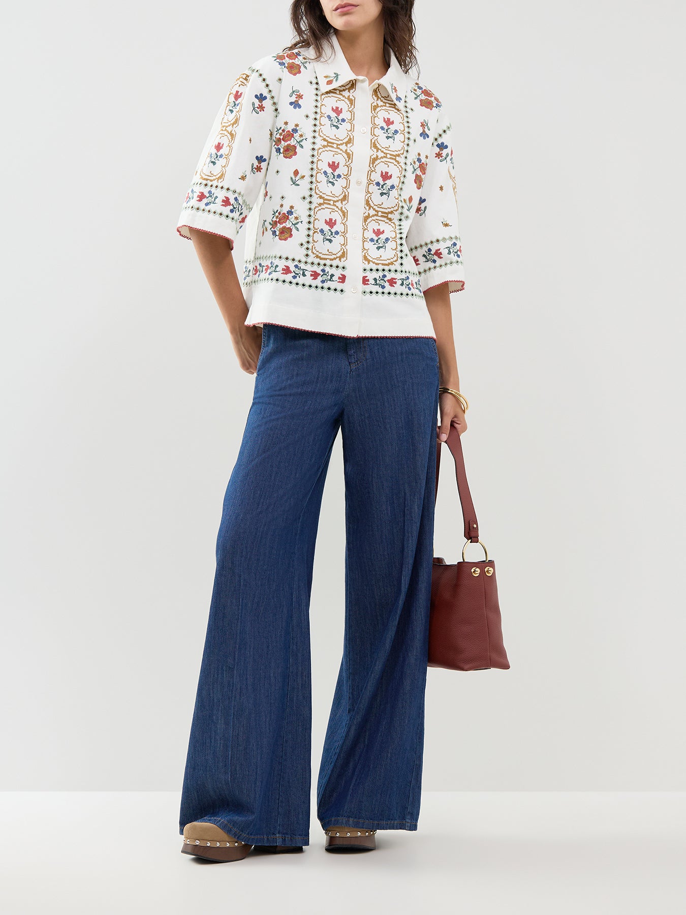 Farsa Cross-Stitch Shirt