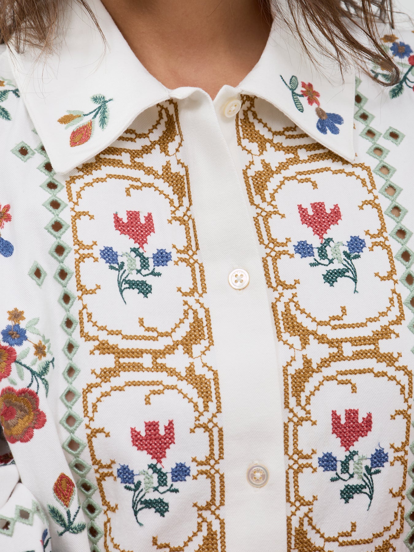 Farsa Cross-Stitch Shirt