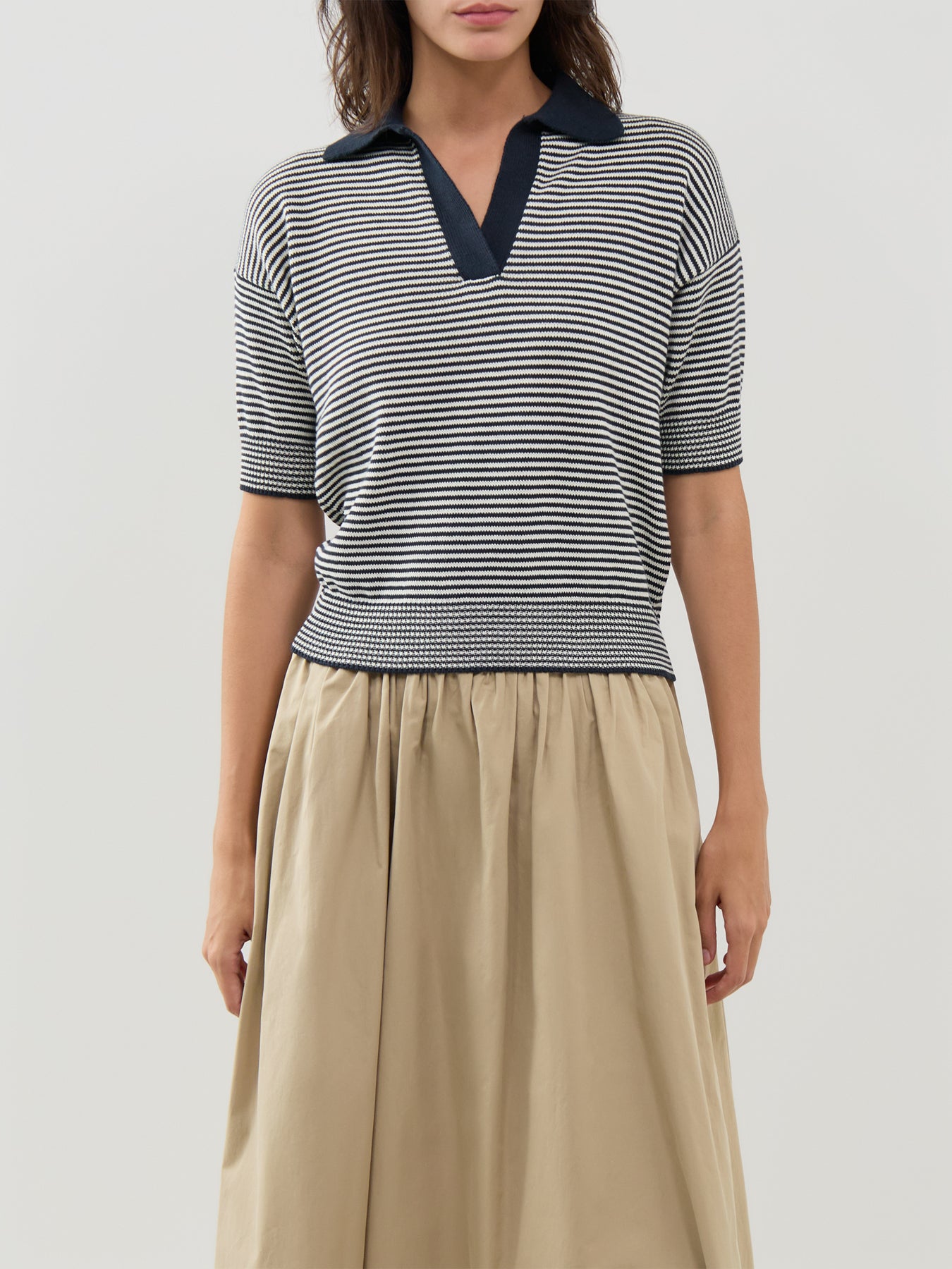 Albero Pinstripe Polo Shirt