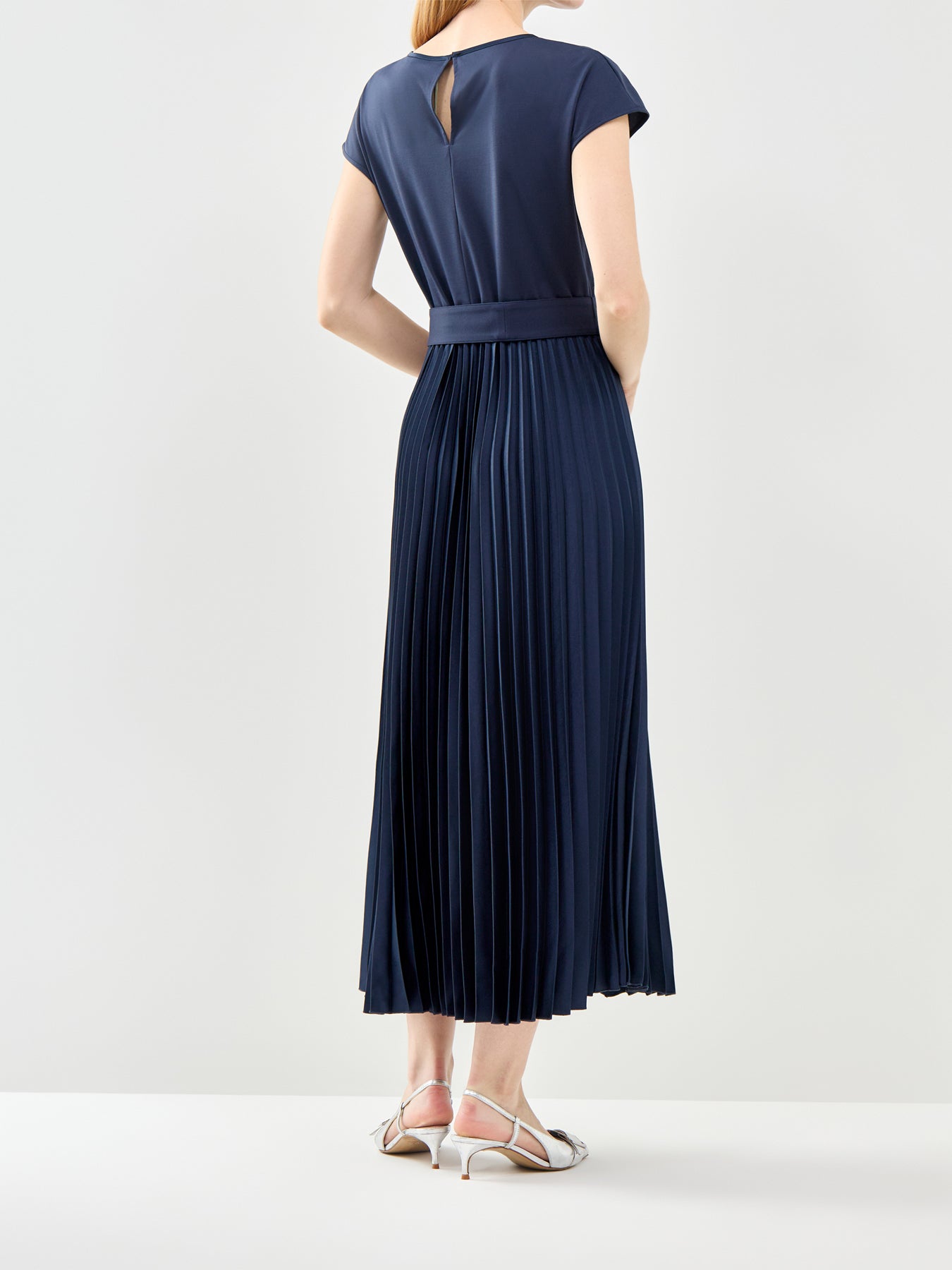Gela Jersey A-Line Dress Navy