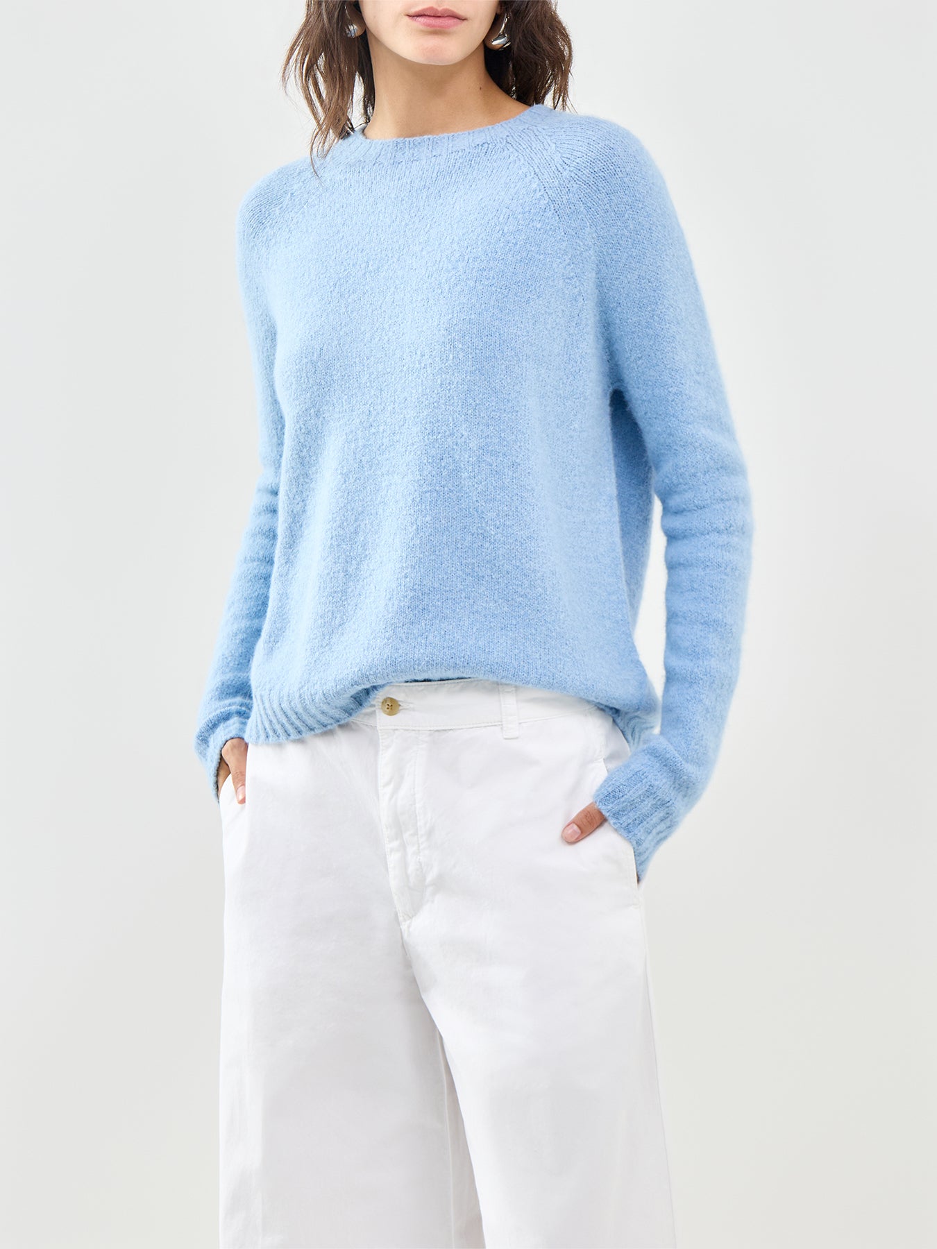 Ghiacci Crew Neck Jumper Blue