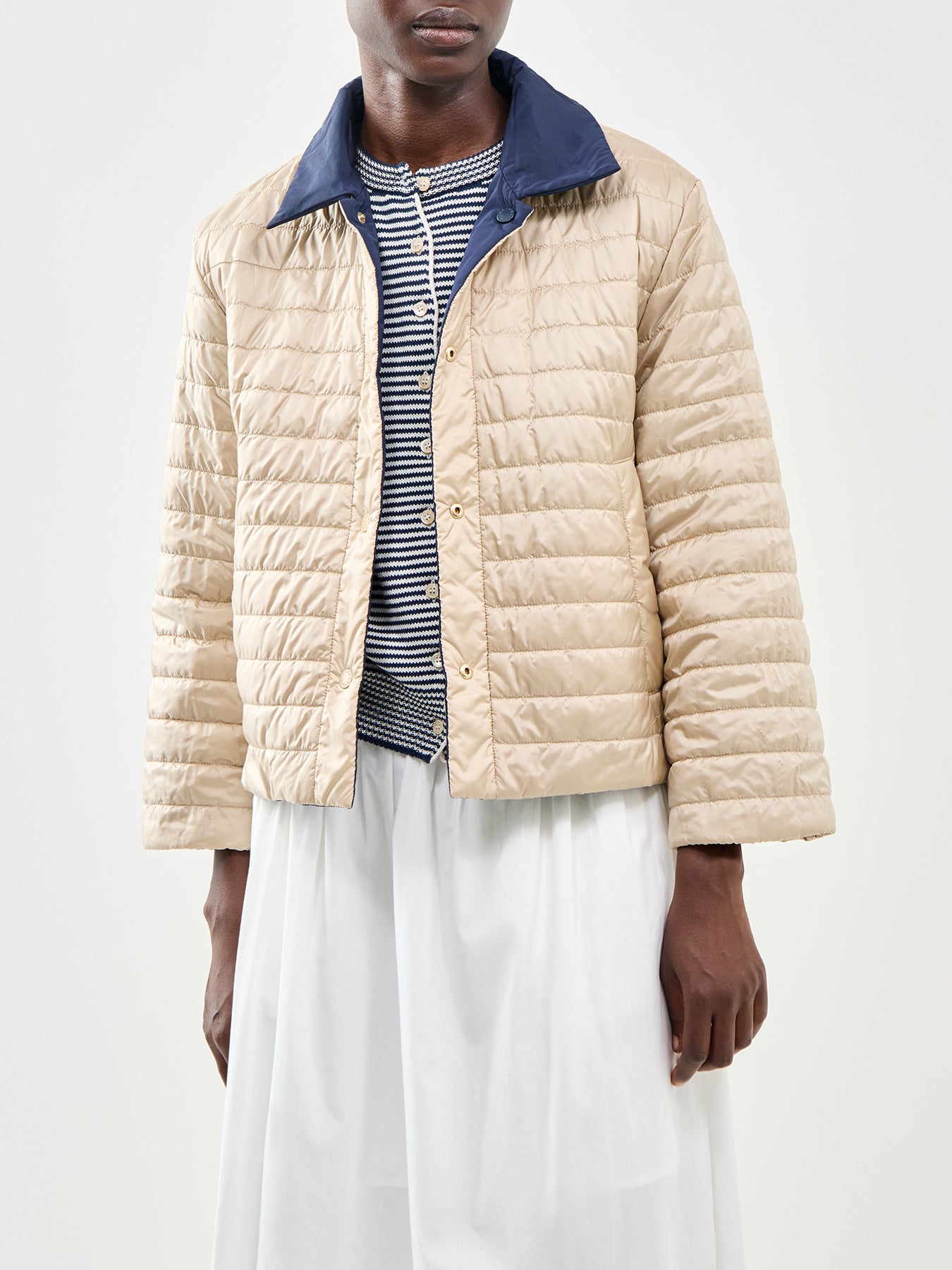 Falena Quilted Jacket Navy