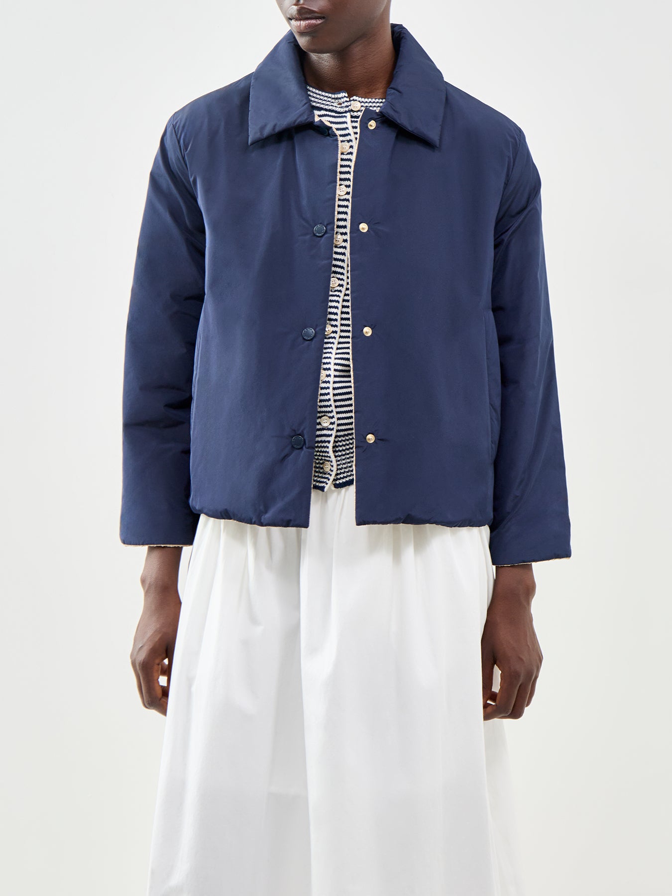 Falena Quilted Jacket Navy