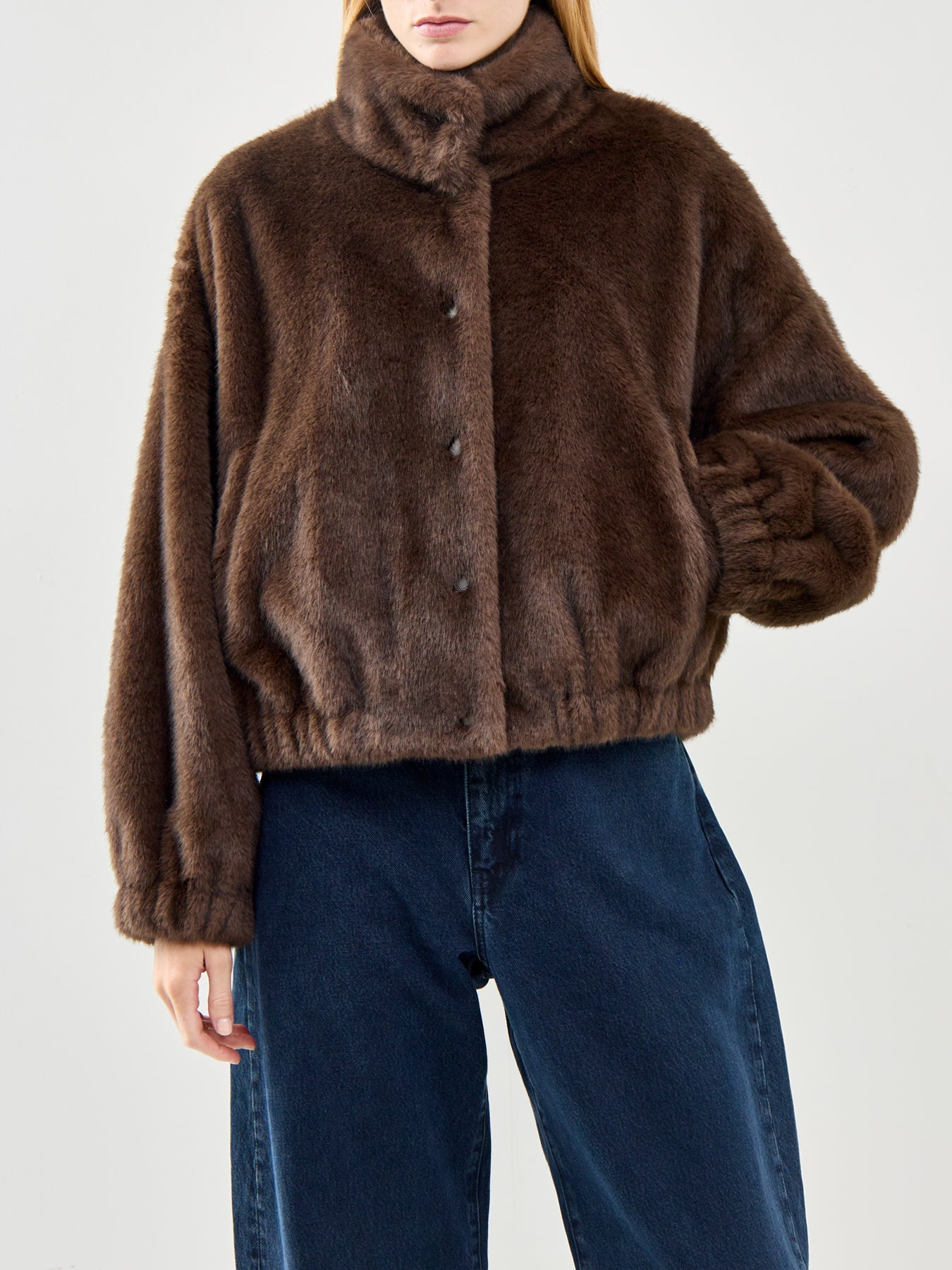 Anemone Short Coat Brown