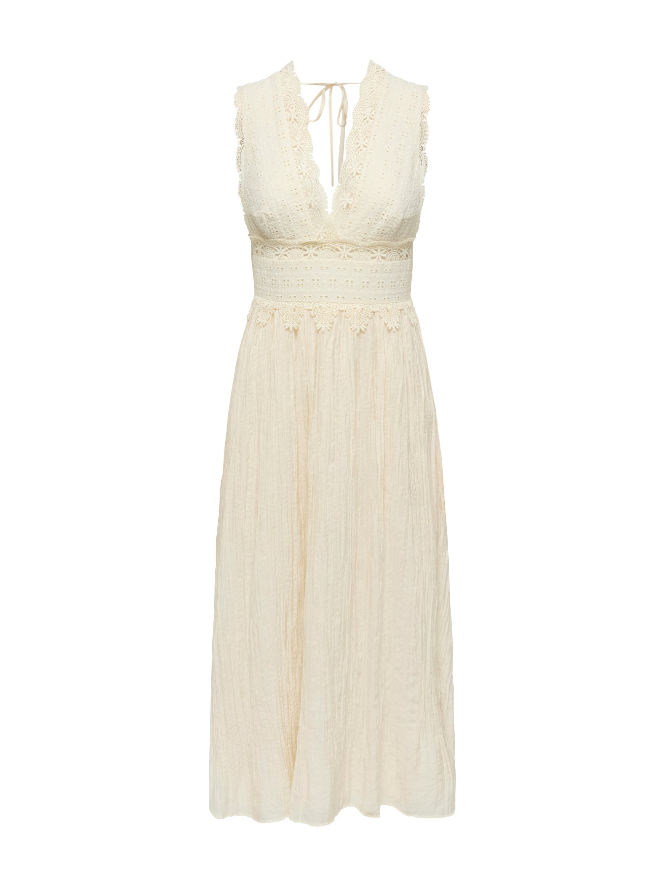 Melor Lace Midi Dress Cream