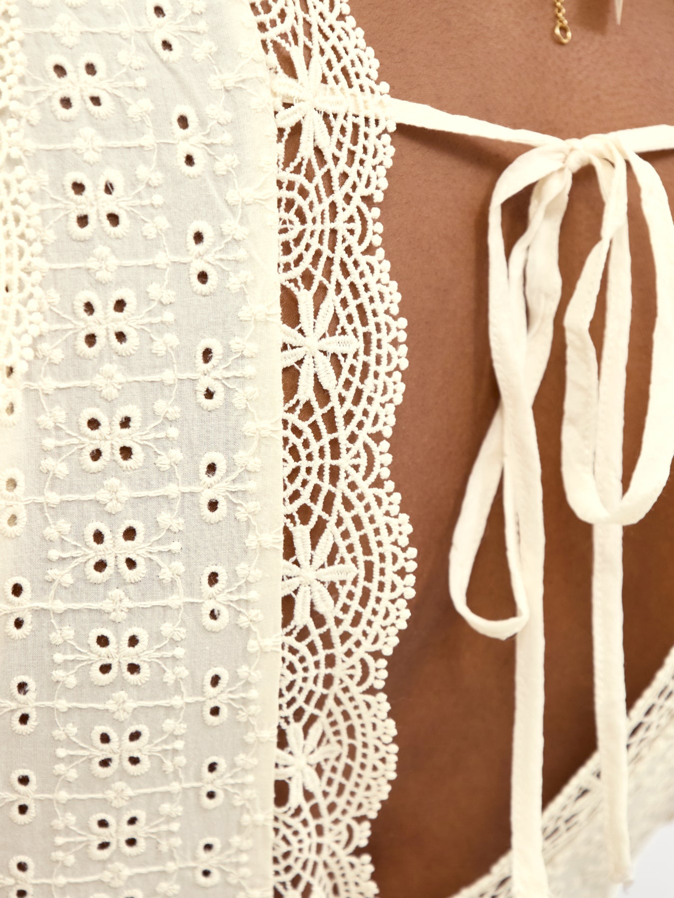 Melor Lace Midi Dress Cream