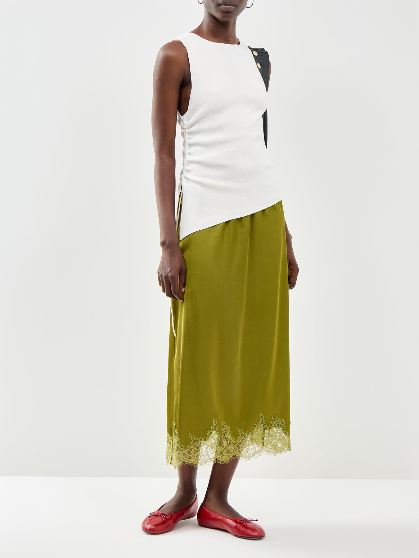 Milo Tie Strap Tank Top White