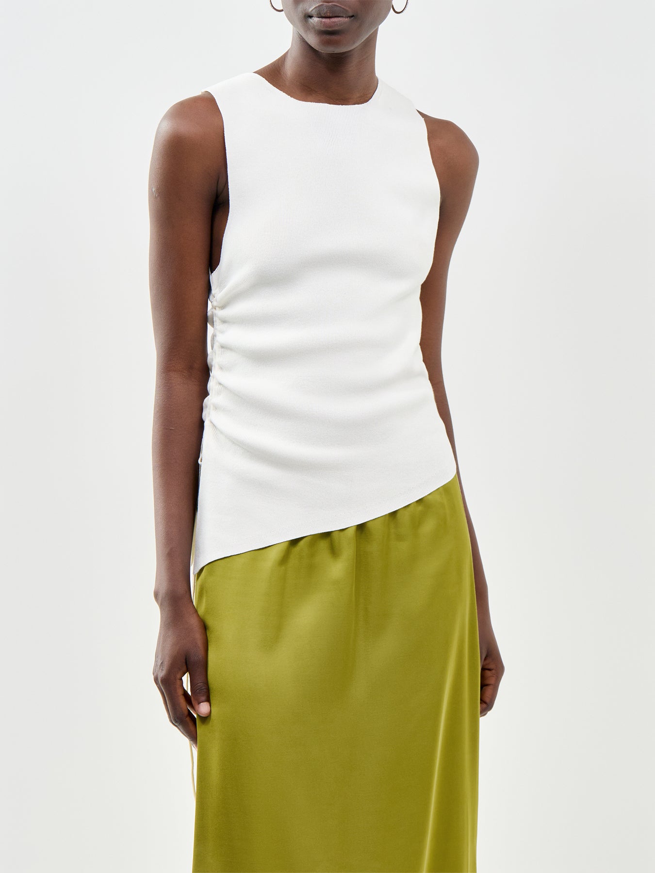 Milo Tie Strap Tank Top White