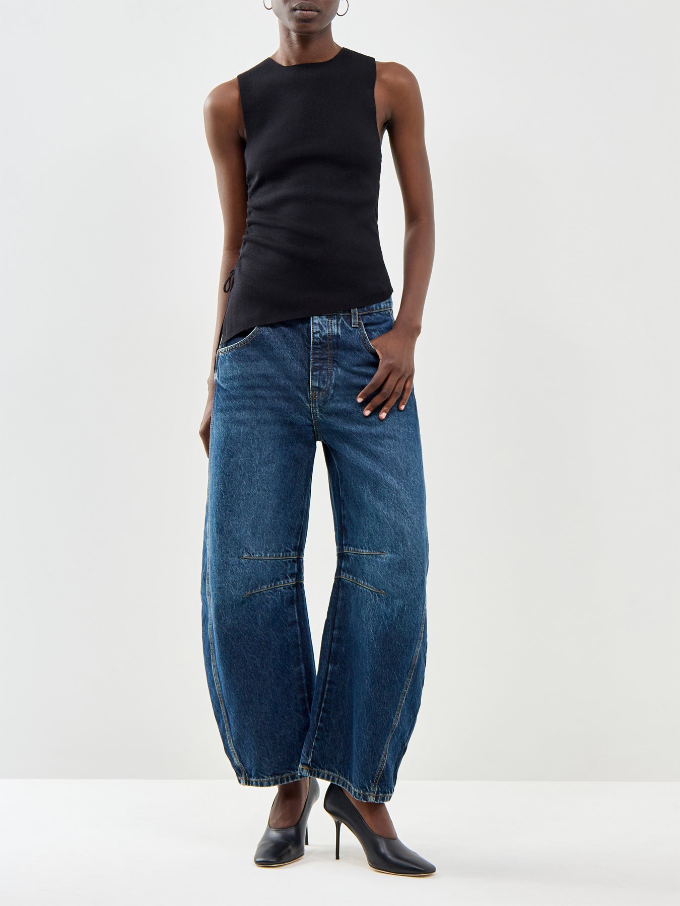 Milo Tie Strap Tank Top Black