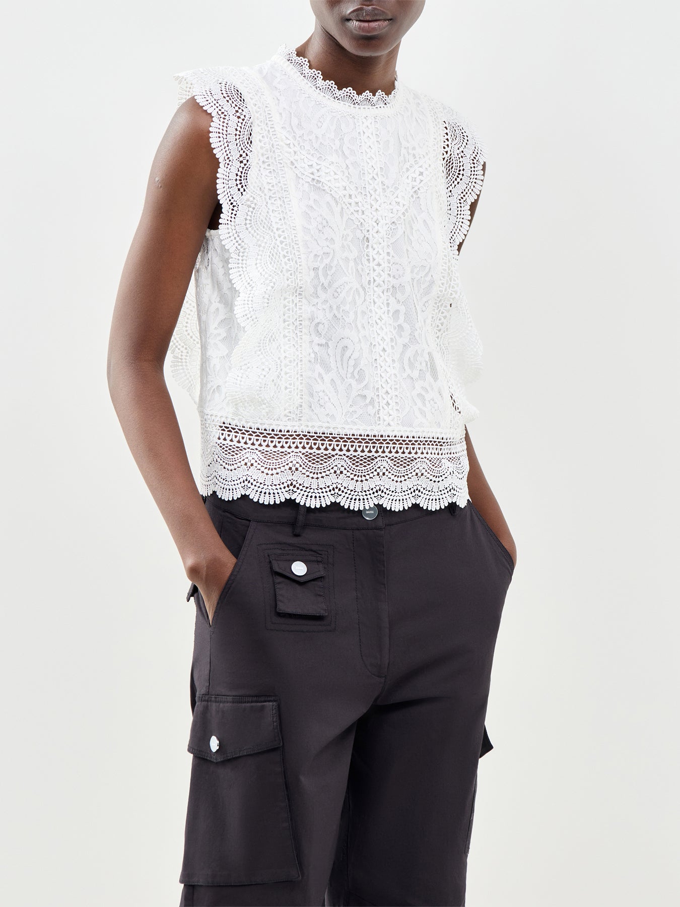 Karo Lace Top White