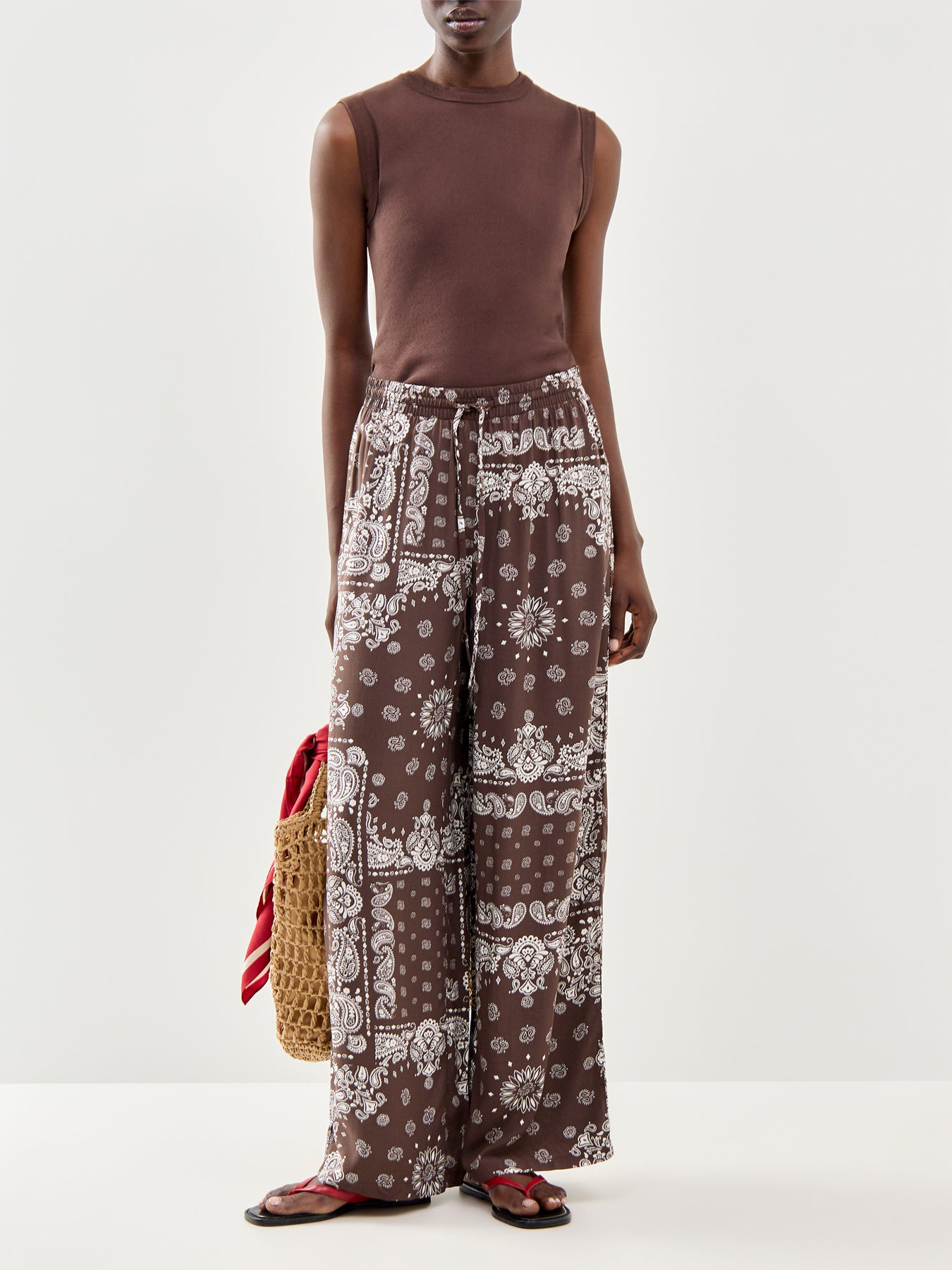 Onlkavi Wide Leg Pants Brown