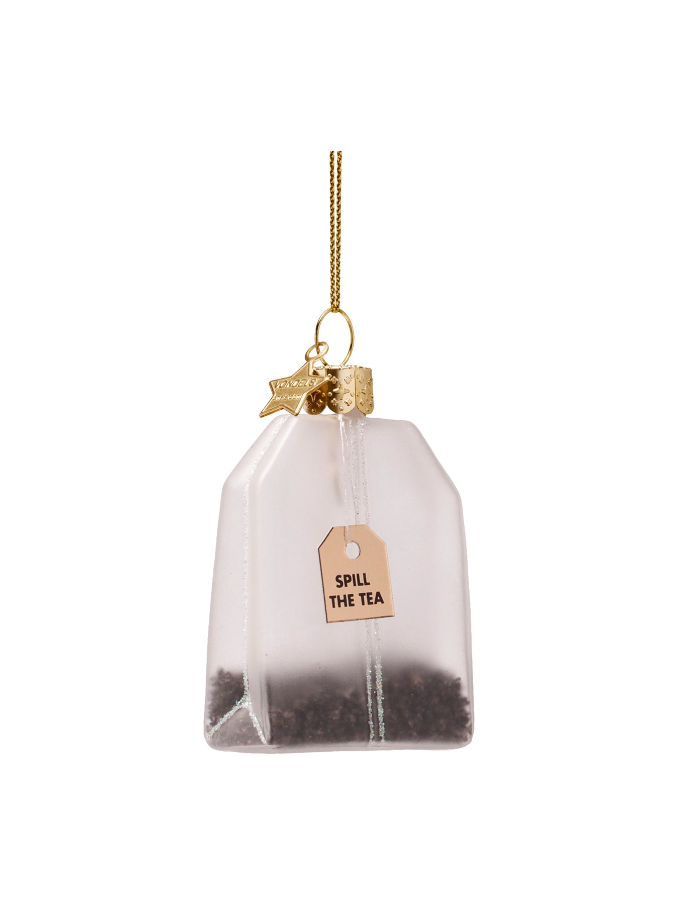 Glass Tea Bag Christmas Ornament