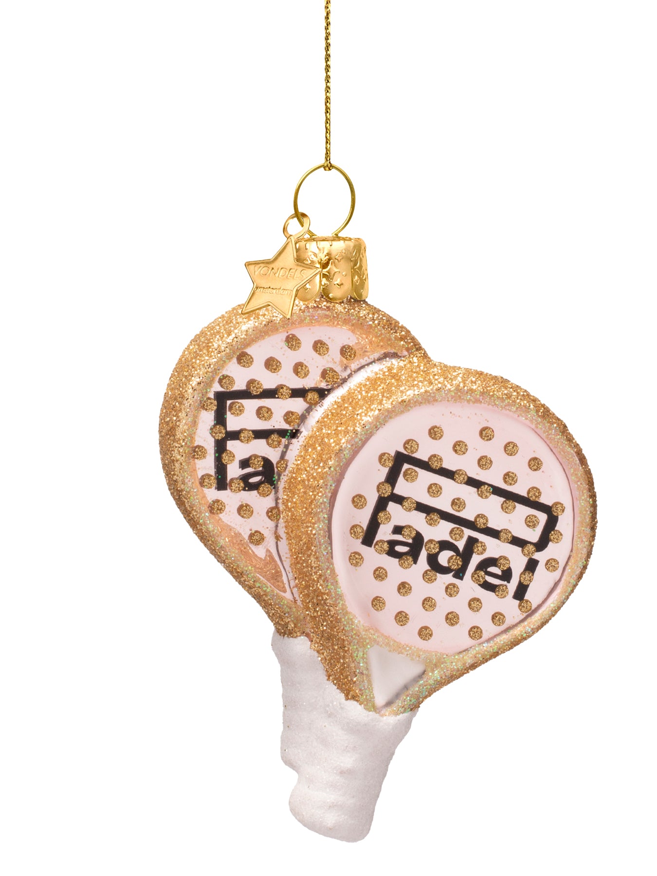 Glass Padel Racket Christmas Ornament