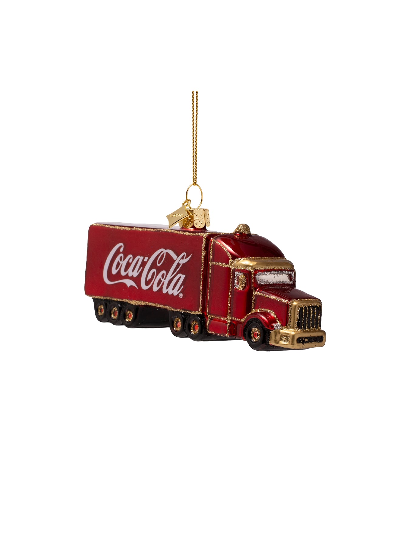 Coca-Cola Truck Glass Christmas Decoration 4.5cm