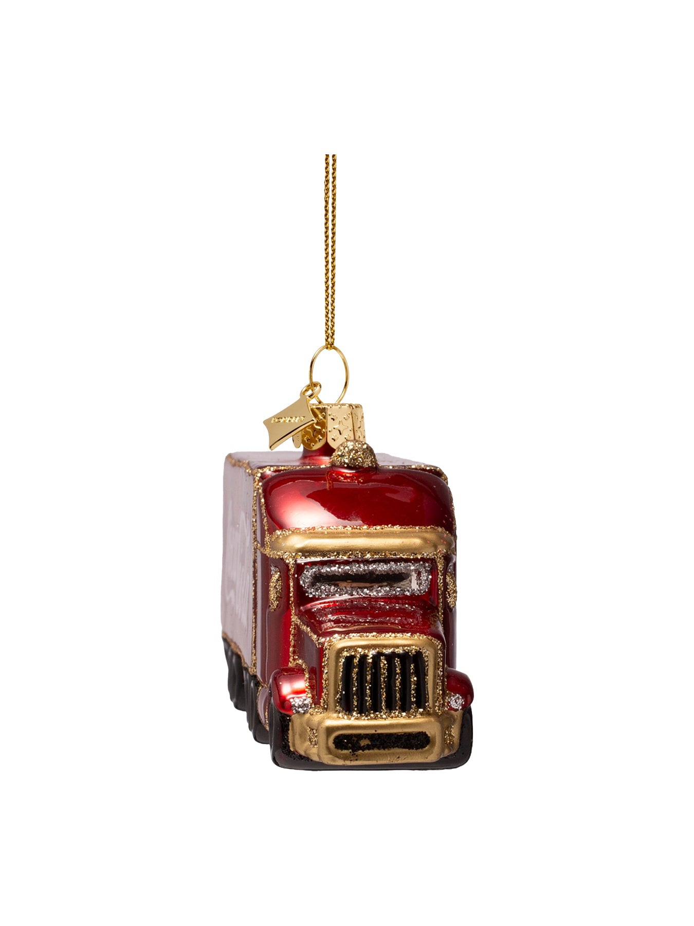 Coca-Cola Truck Glass Christmas Decoration 4.5cm