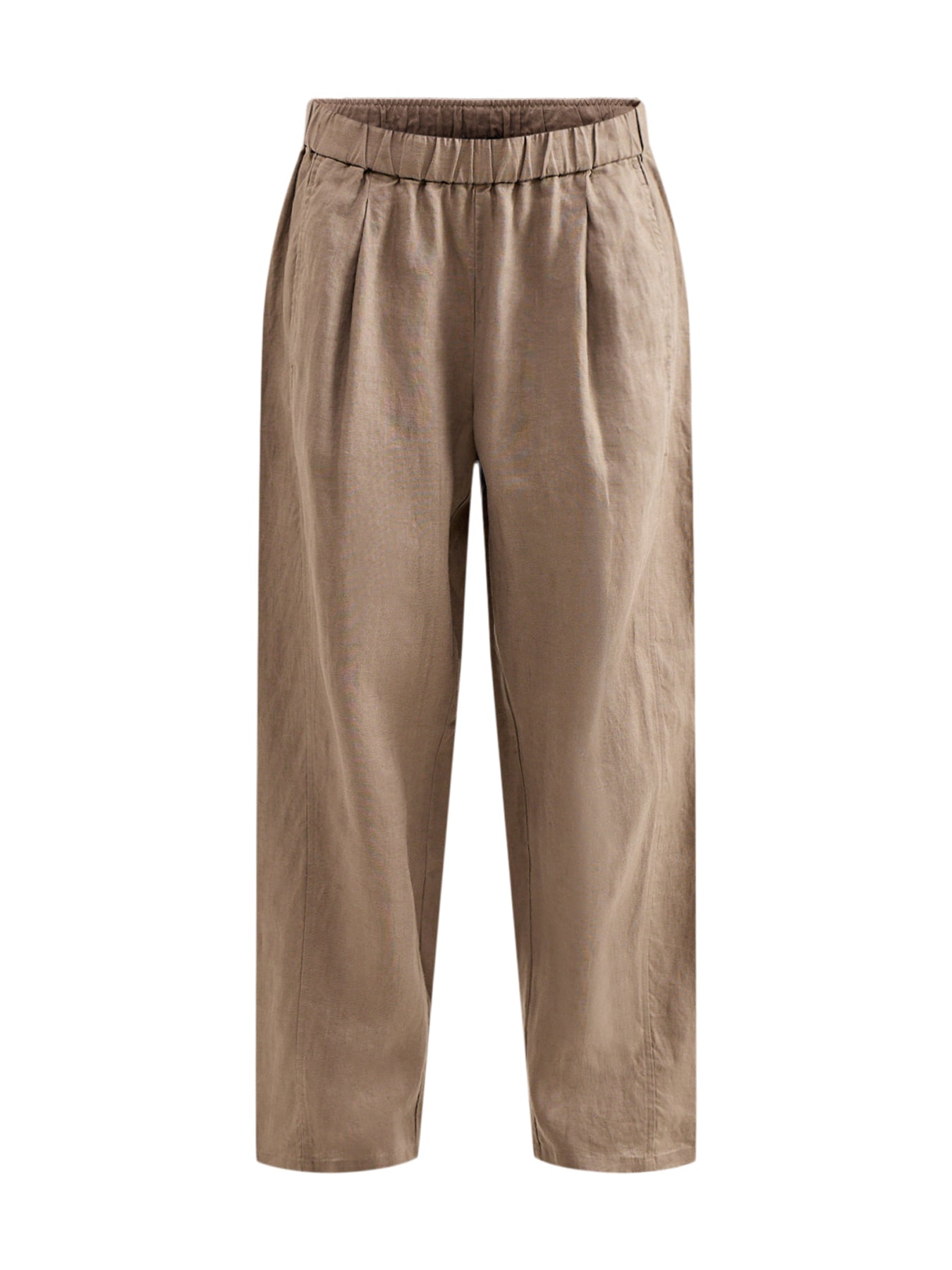 Ankle Pleated Lantern Pant Brown