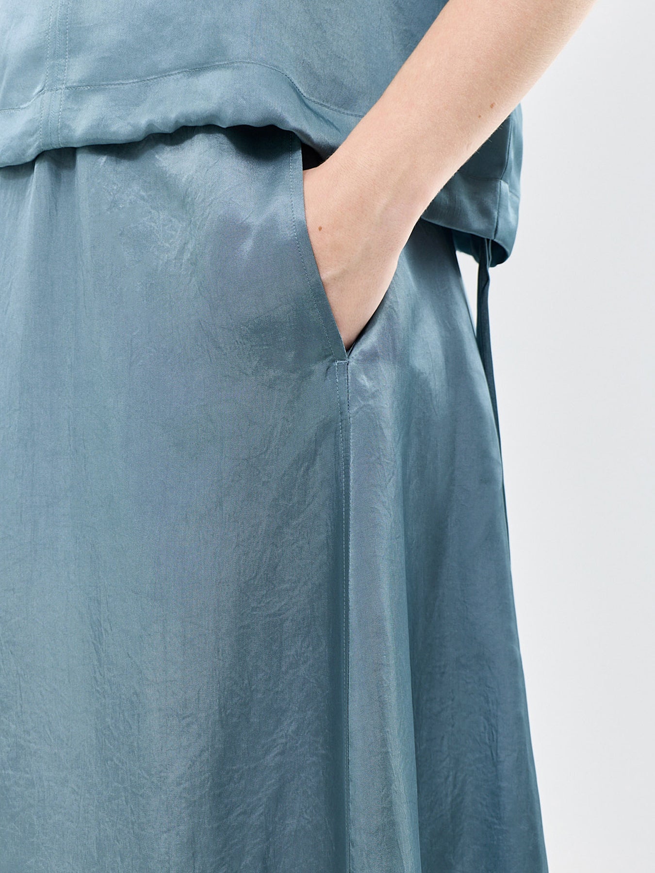Full Length Lantern Skirt Blue