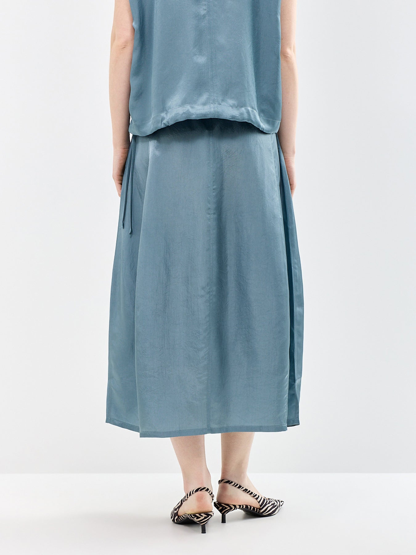 Full Length Lantern Skirt Blue
