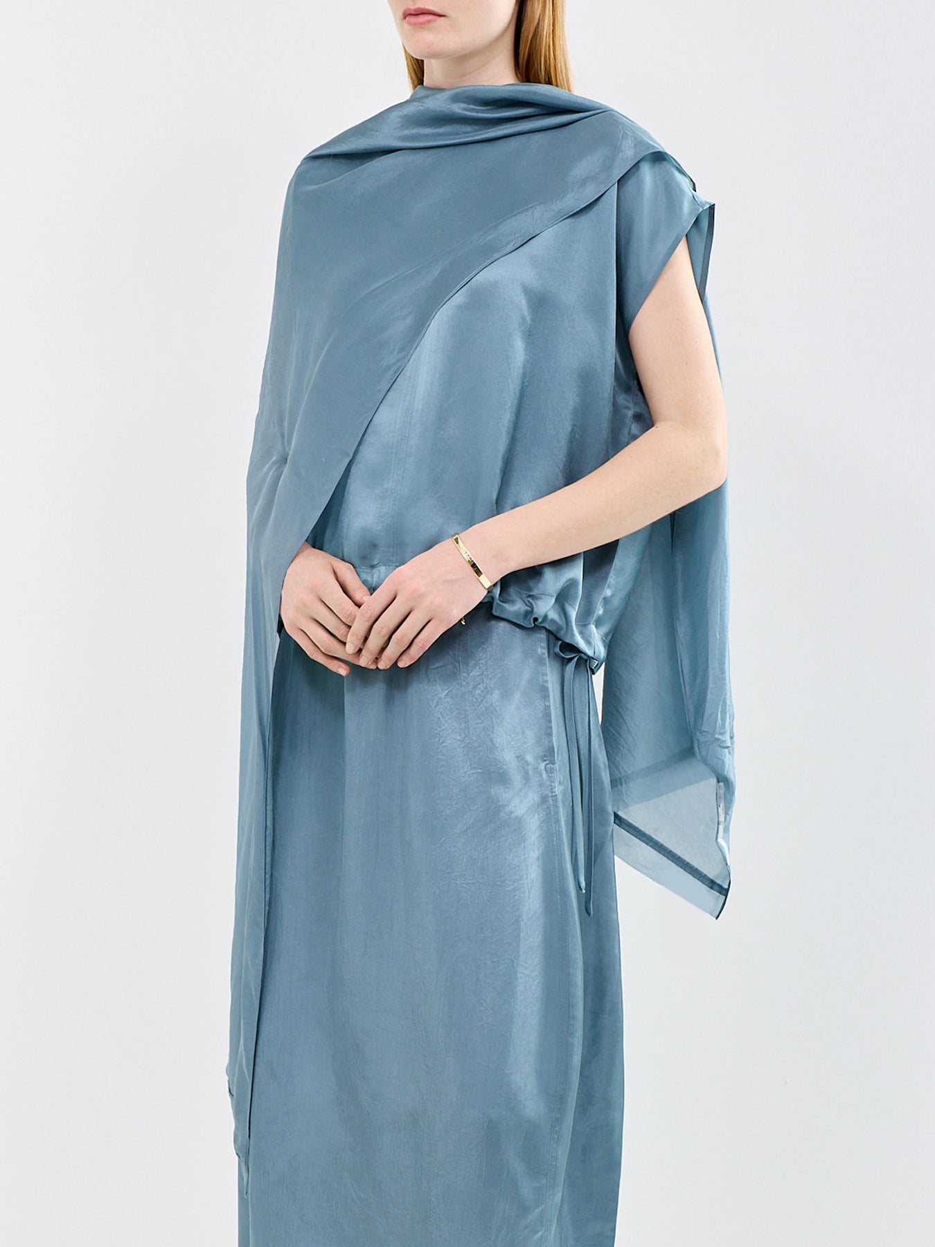 Silk Scarf Blue